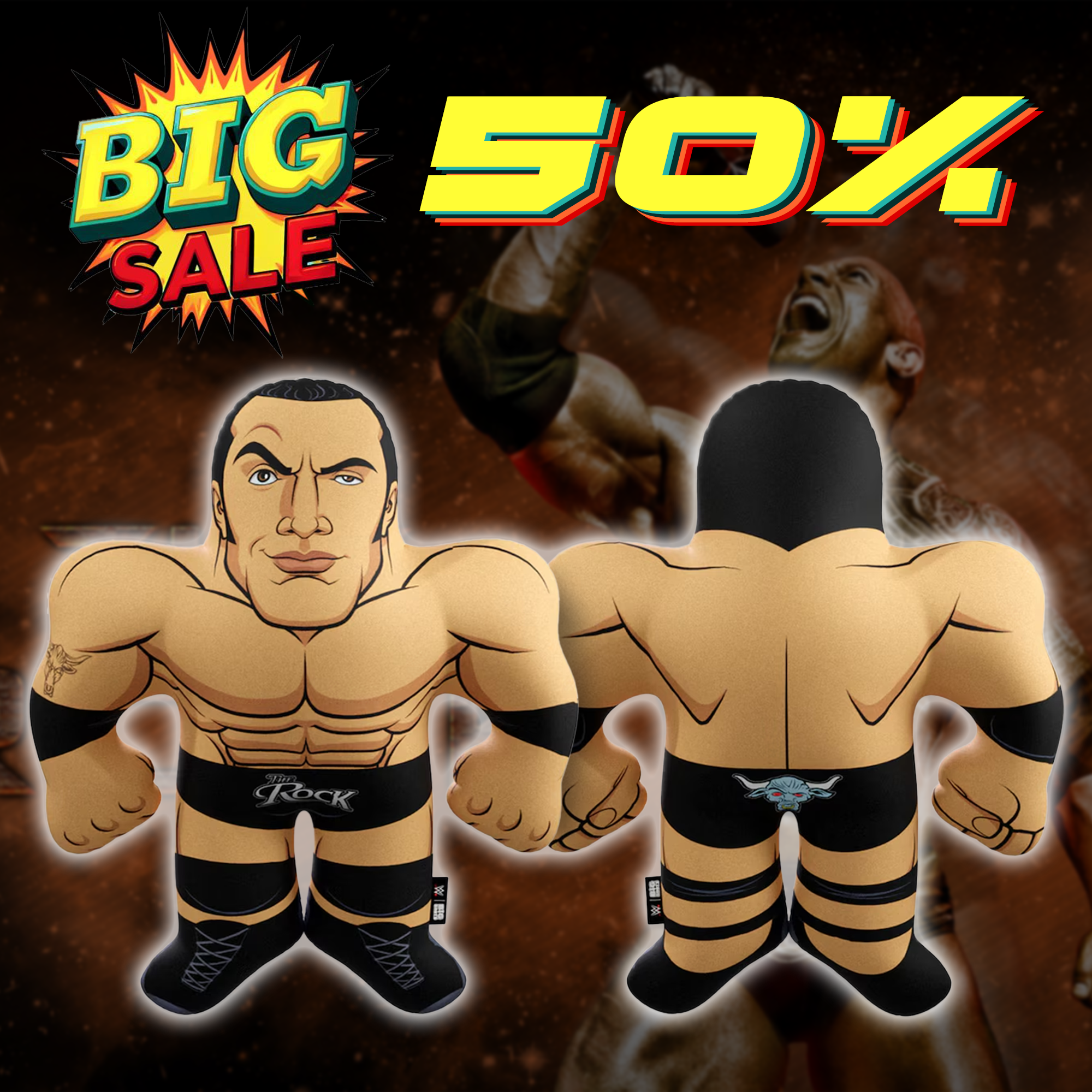 The Rock WWE Legends Big Shots Pillow PT73939