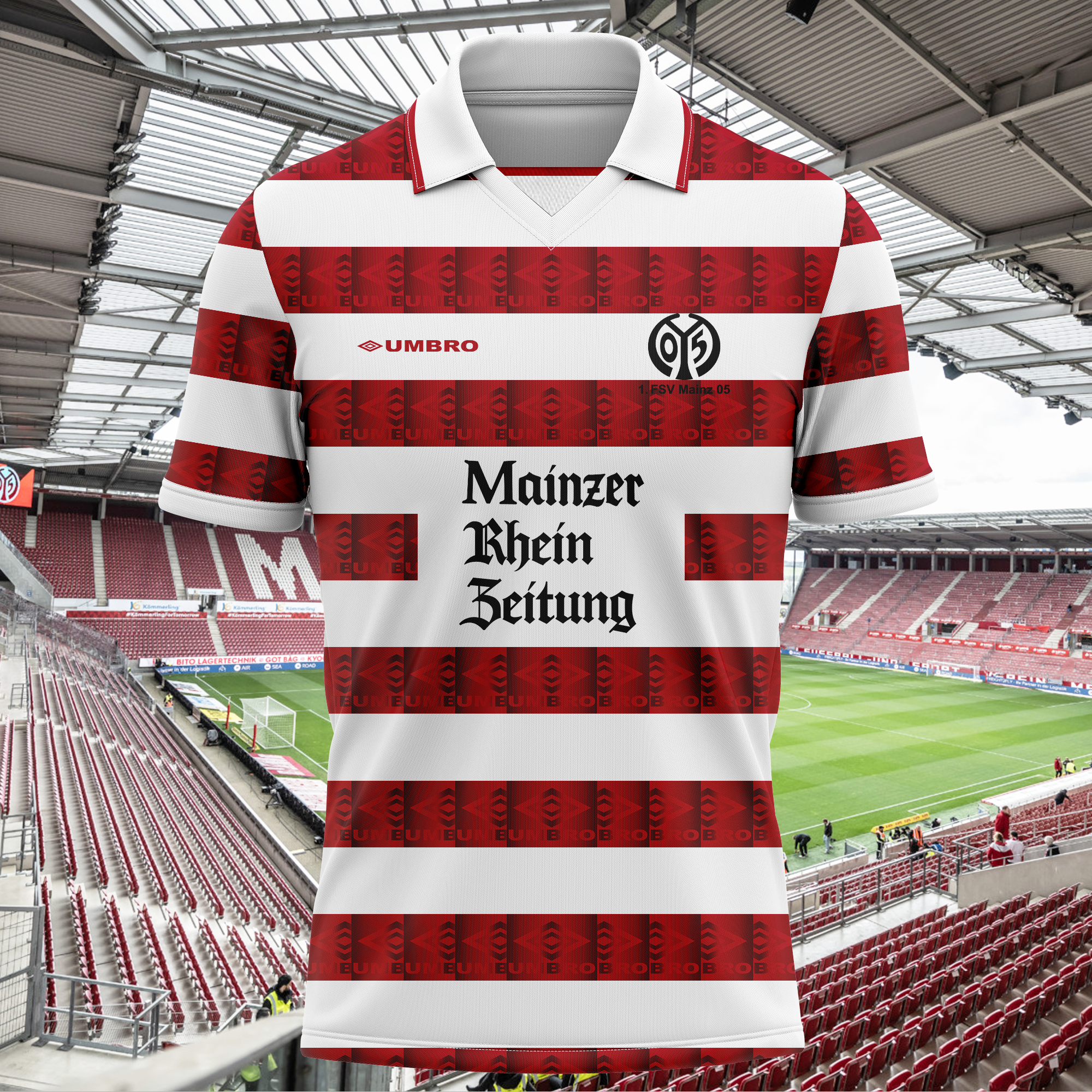 1. FSV Mainz 05 Mainzer Rhein-Zeitung 1992-1996 Vintage Shirt PT73946