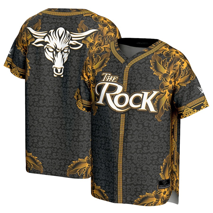 The Rock ProSphere Golden Paisley Baseball Fashion Jersey PT74010