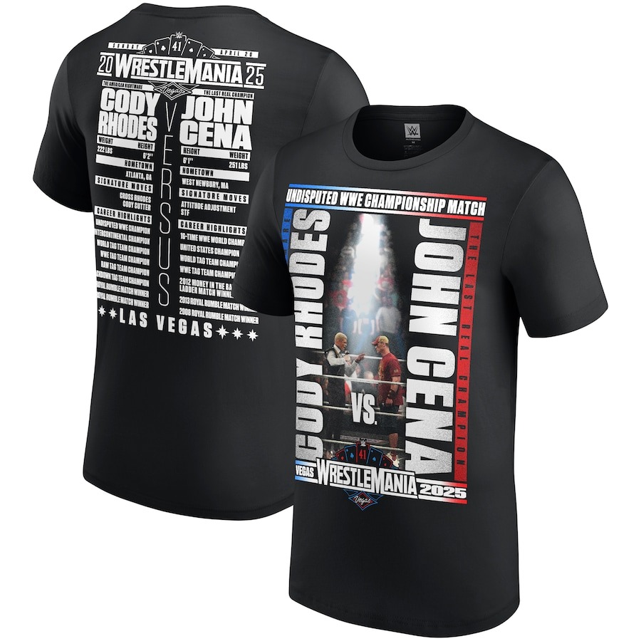 WrestleMania 41 John Cena vs. Cody Rhodes Match T-Shirt PT74049