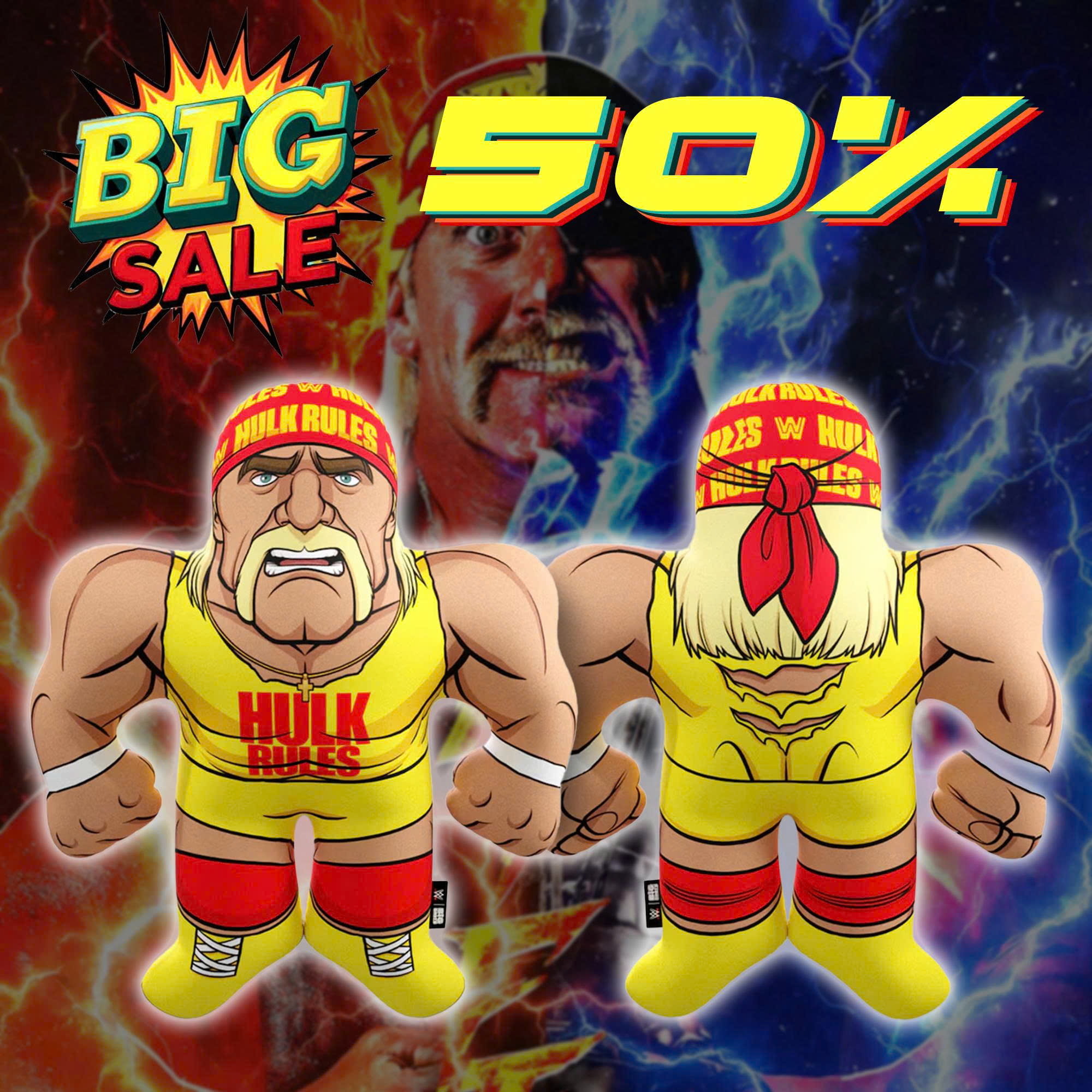 Hulk Hogan WWE Legends Big Shots Pillow PT73838