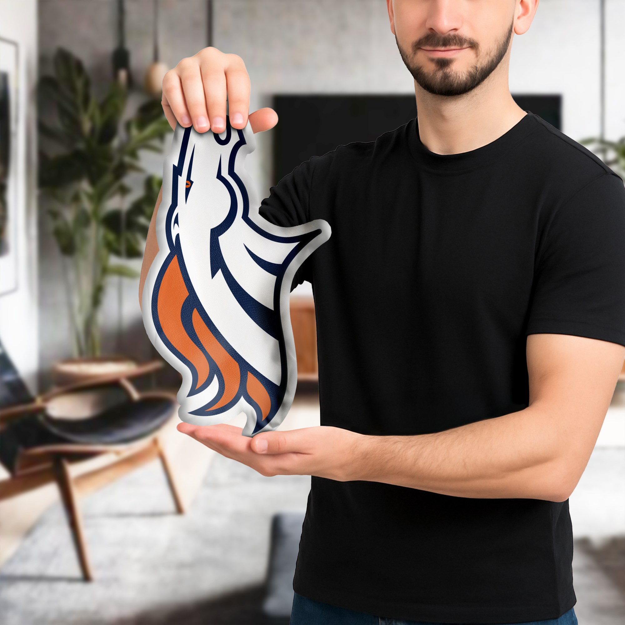 Denver Broncos Shaped Pillow (1 Side Print) PT74063