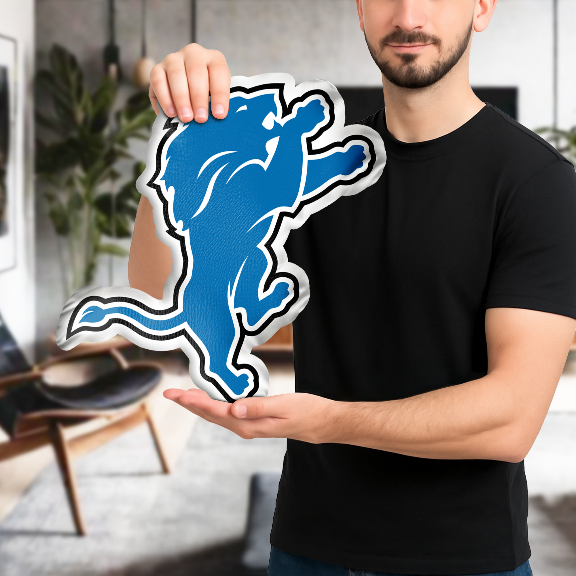 Detroit Lions Shaped Pillow (1 Side Print) PT74064