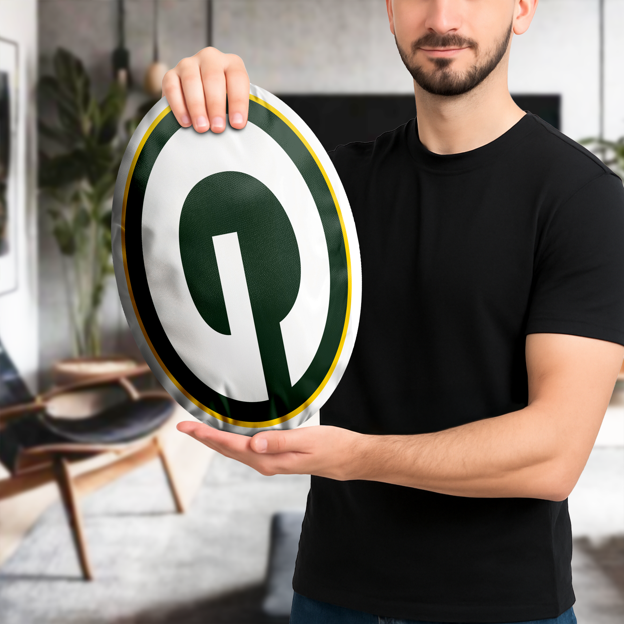 Green Bay Packers Shaped Pillow (1 Side Print) PT74065