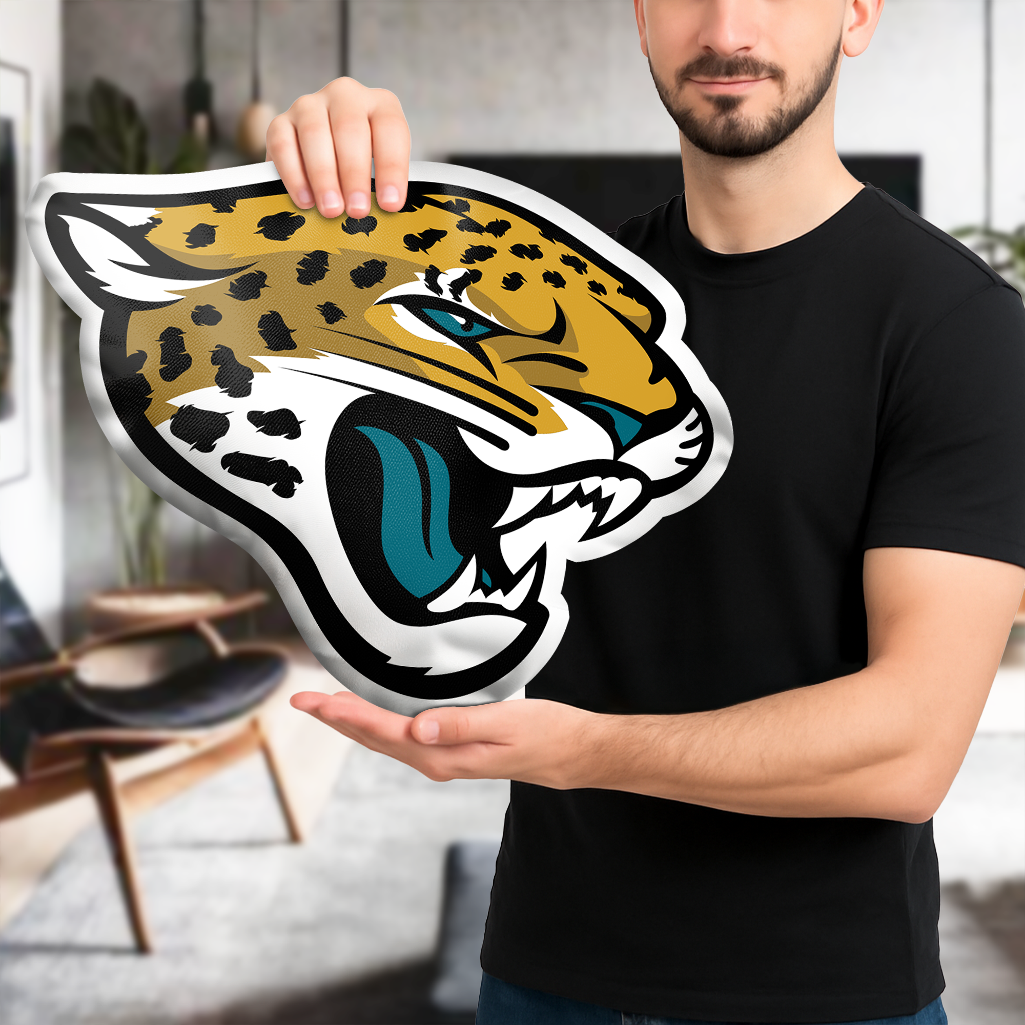 Jacksonville Jaguars Shaped Pillow (1 Side Print) PT74068