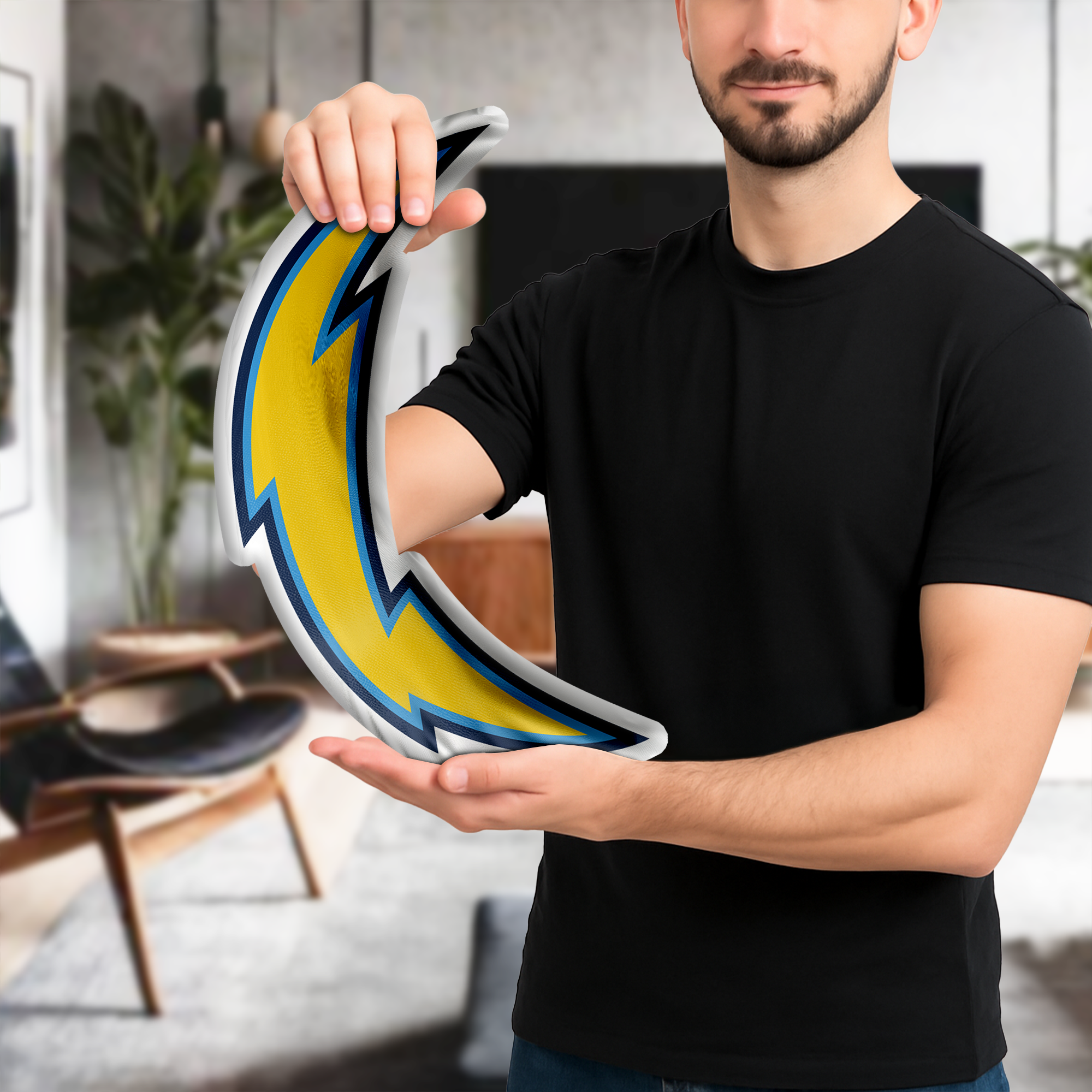 Los Angeles Chargers Shaped Pillow (1 Side Print) PT74071