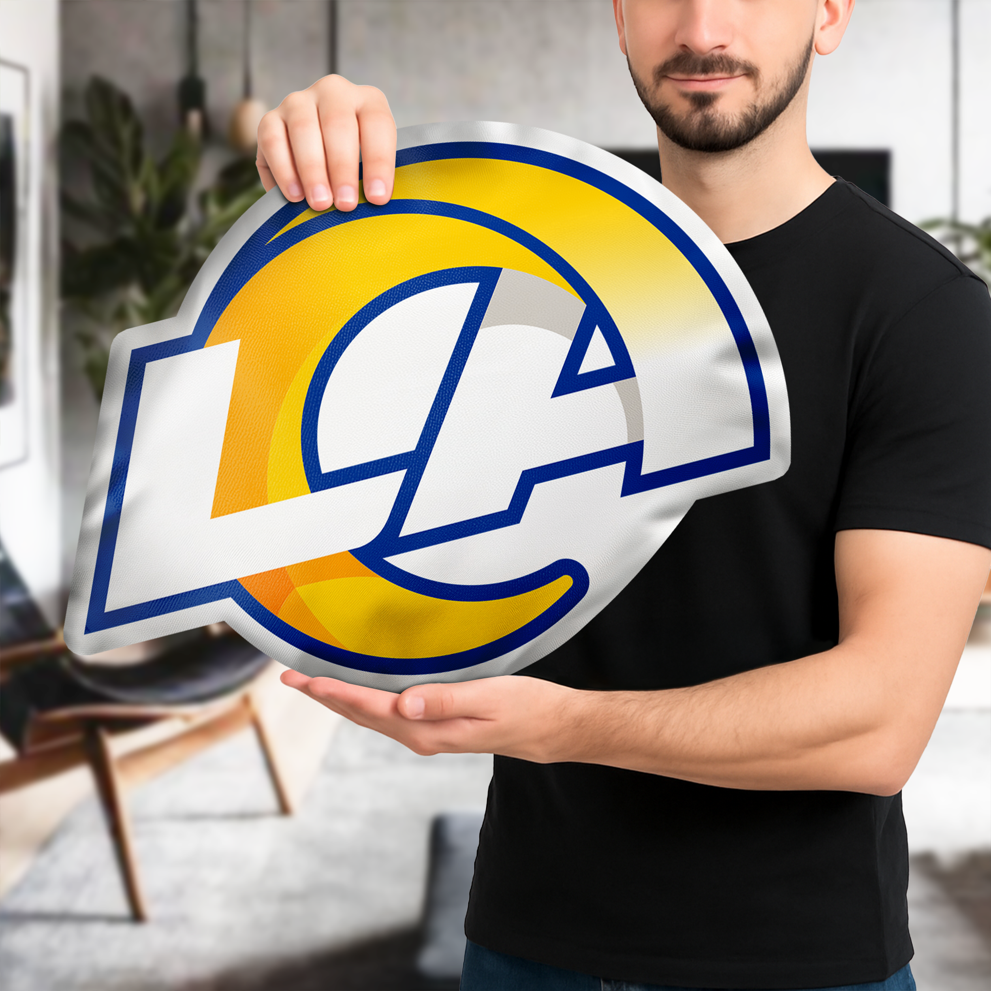 Los Angeles Rams Shaped Pillow (1 Side Print) PT74072