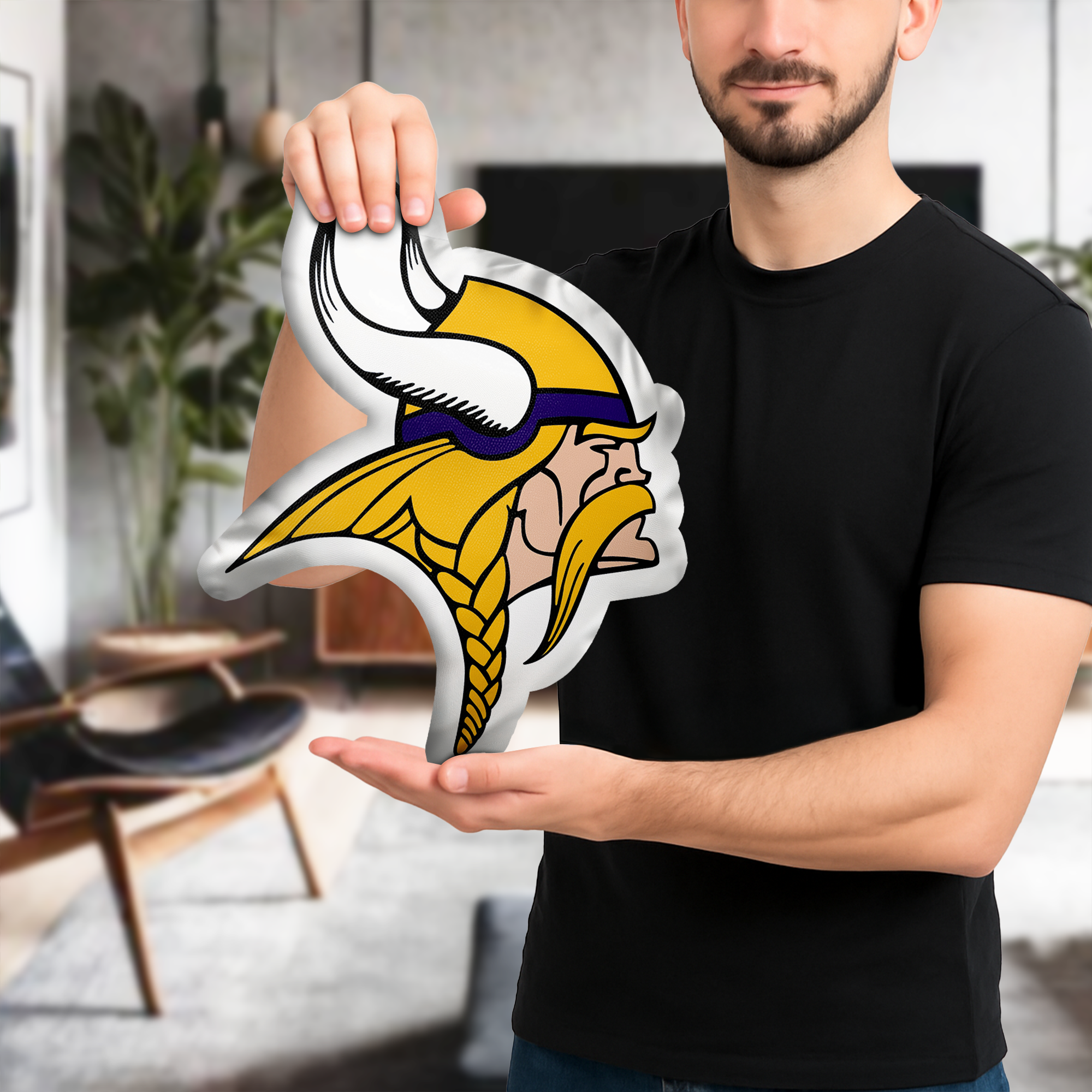 Minnesota Vikings Shaped Pillow (1 Side Print) PT74074