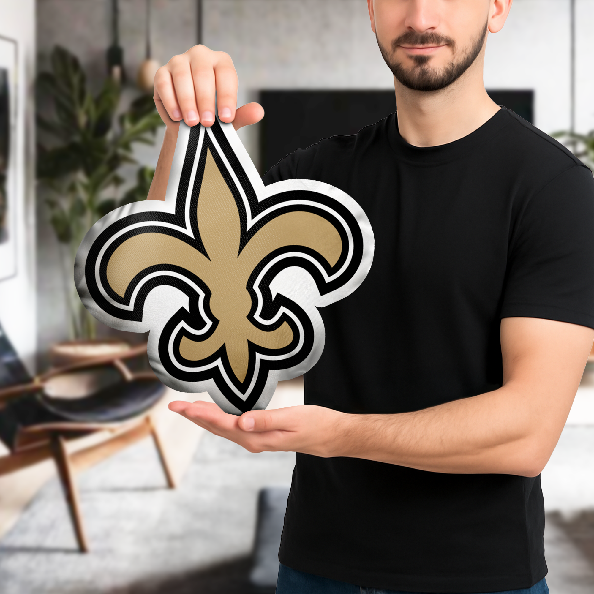 New Orleans Saints Shaped Pillow (1 Side Print) PT74076