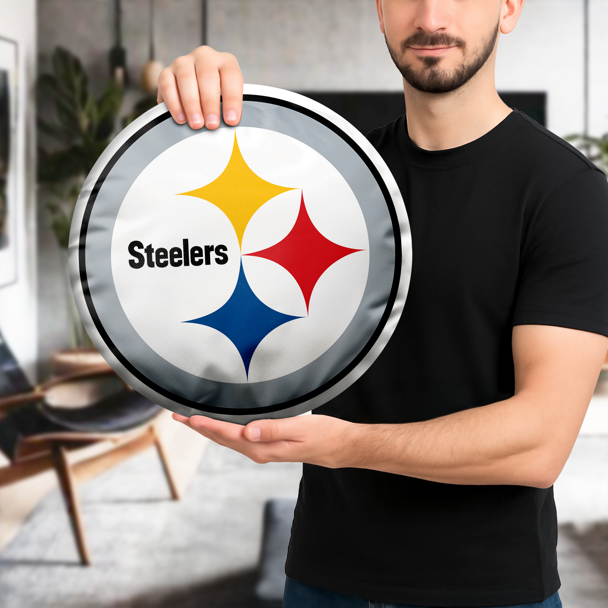 Pittsburgh Steelers Shaped Pillow (1 Side Print) PT74080