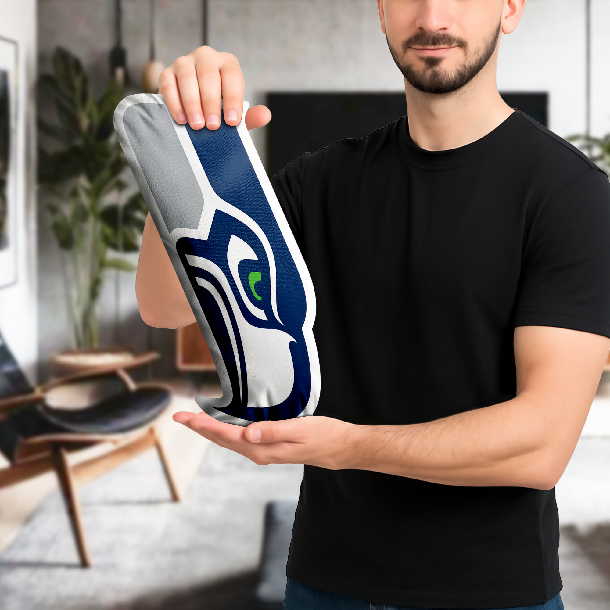 Seattle Seahawks Shaped Pillow (1 Side Print) PT74082