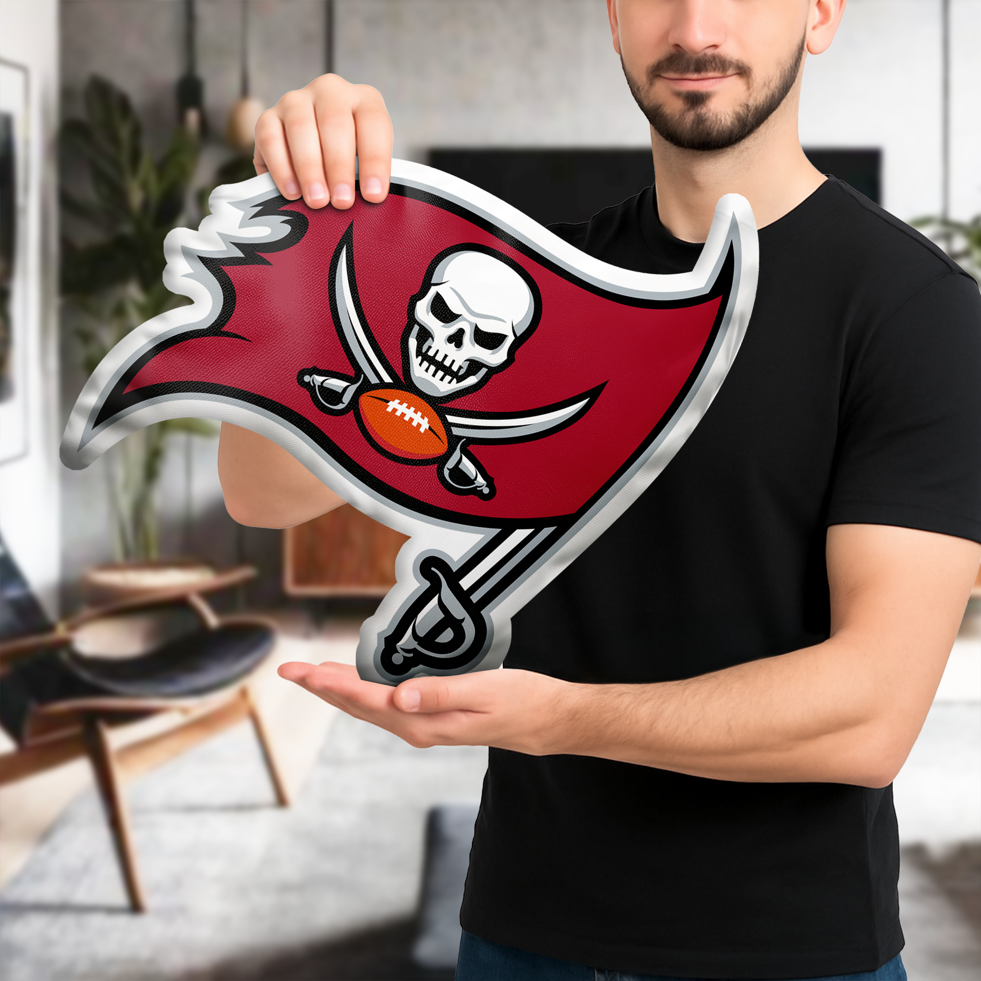Tampa Bay Buccaneers Shaped Pillow (1 Side Print) PT74083