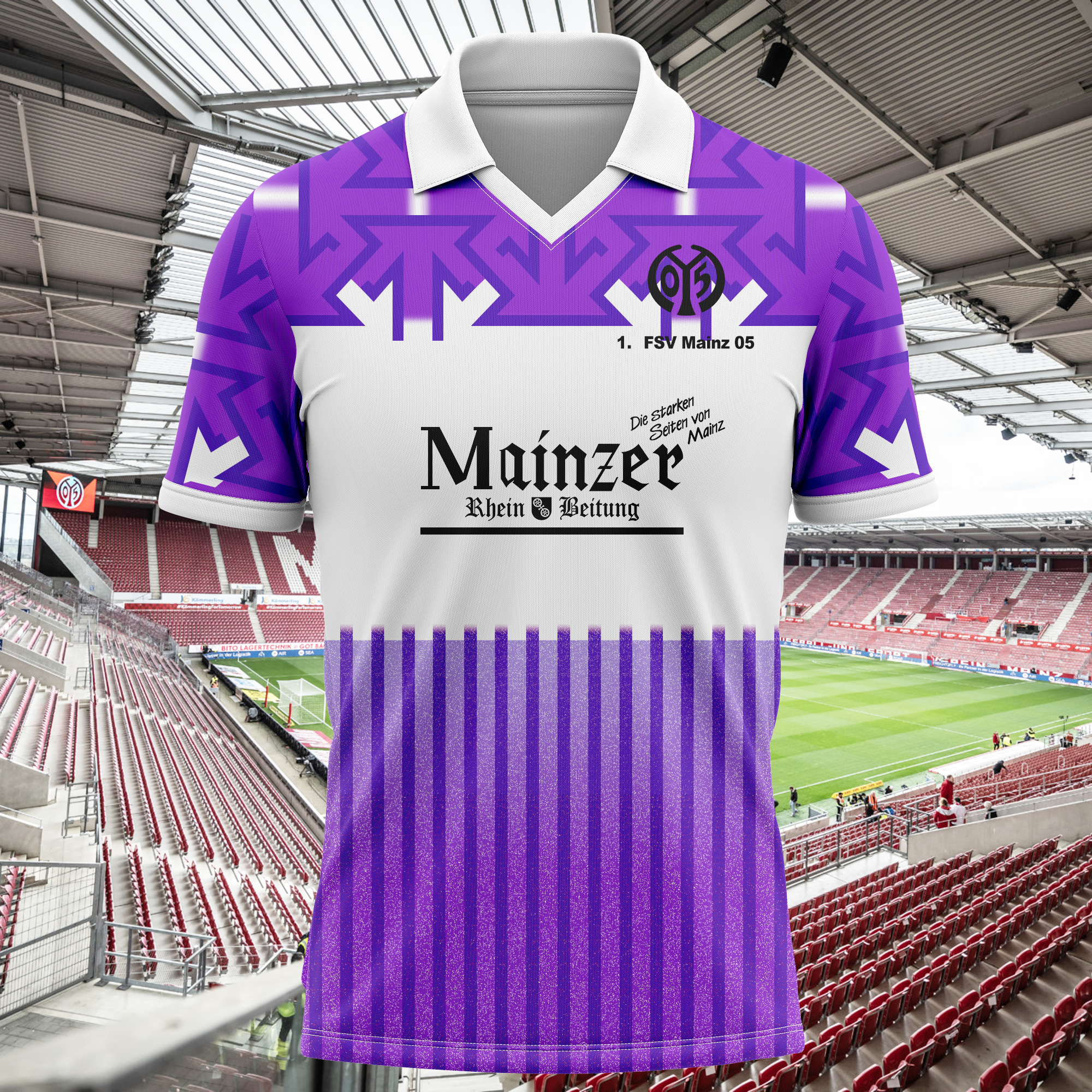 1. FSV Mainz 05 1993-94 Home Kit purple Retro Shirt PT74133