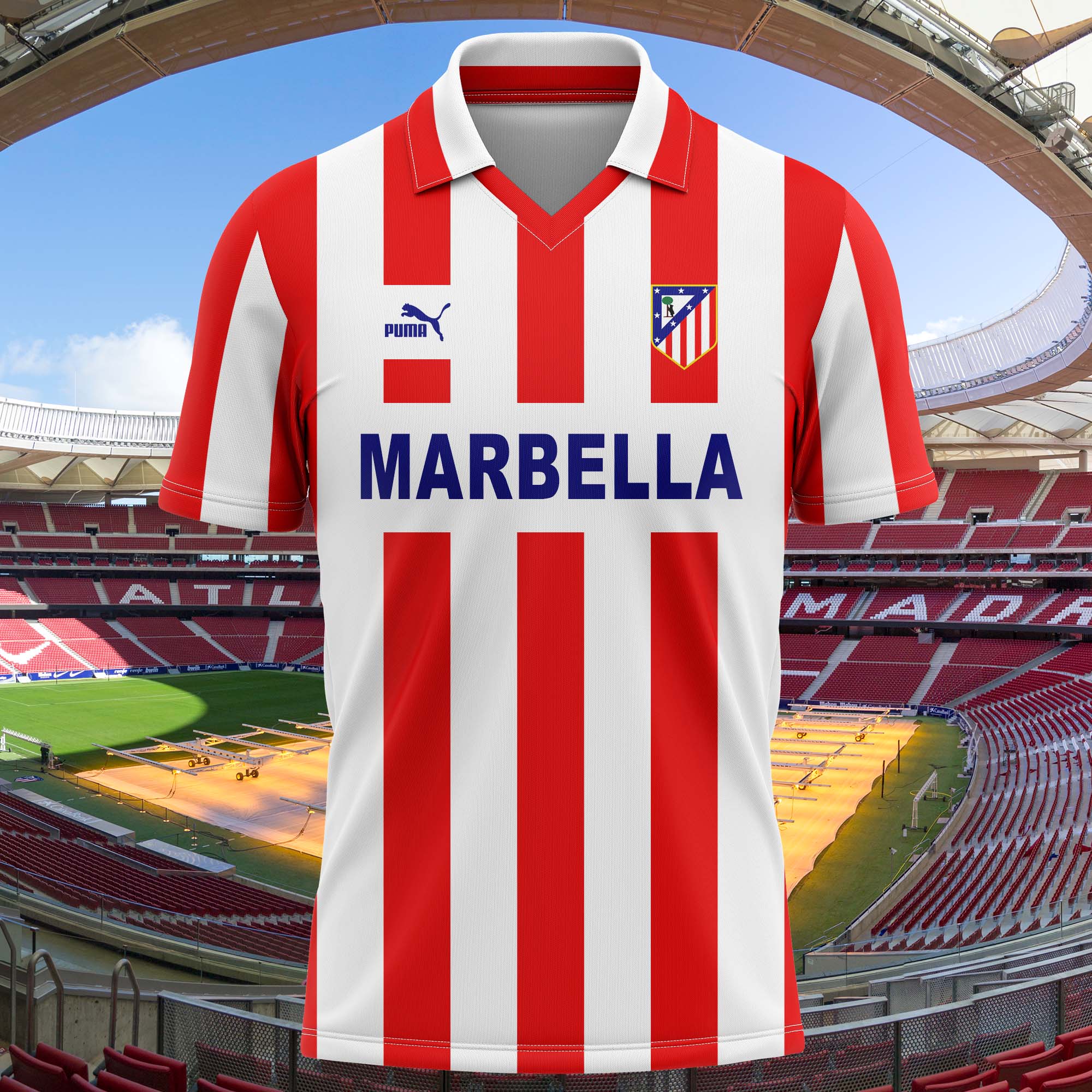 Atlético Madrid 1991-92 Home Kit Retro Shirt PT74088