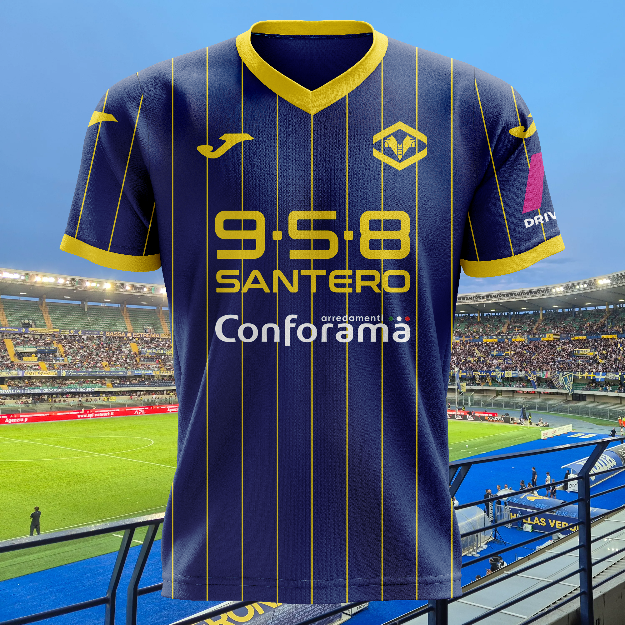 Hellas Verona 2024-25 Home Kit Retro Shirt PT74124