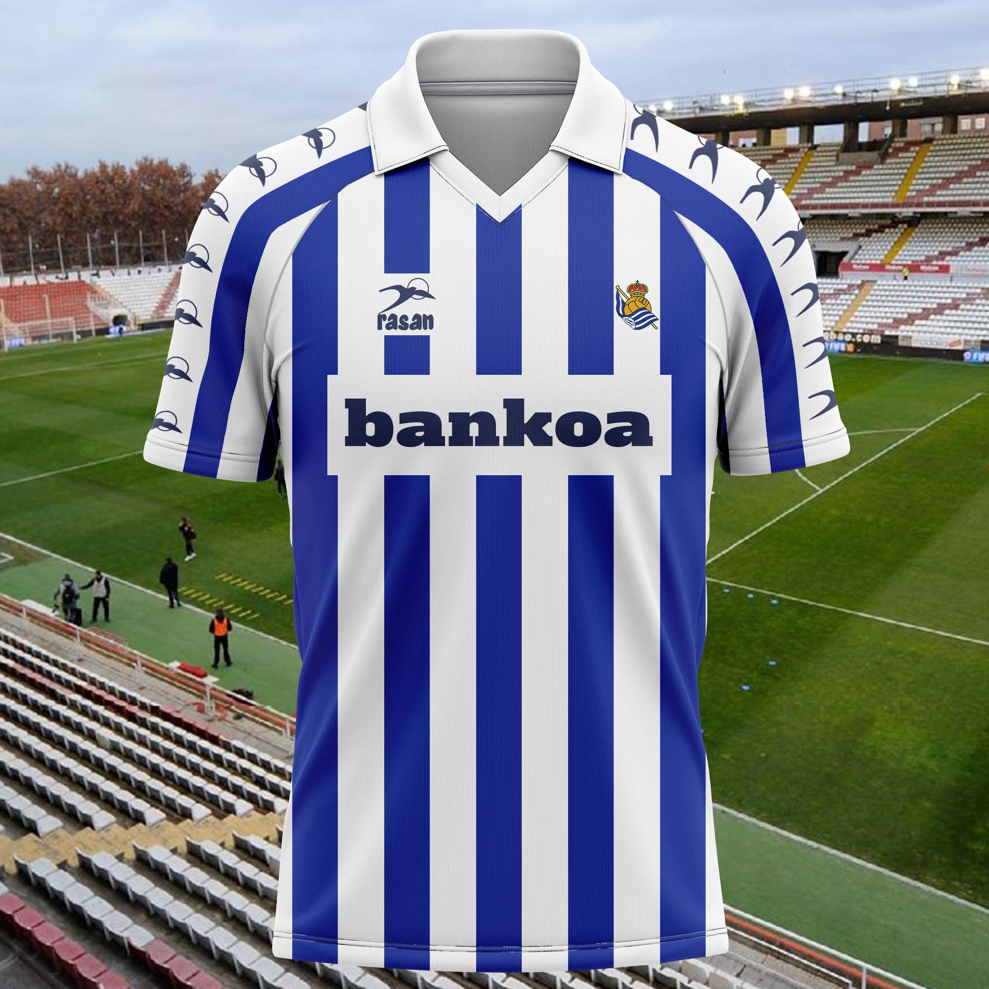 Real Sociedad 1991-92 Home kit Retro Shirt PT74100