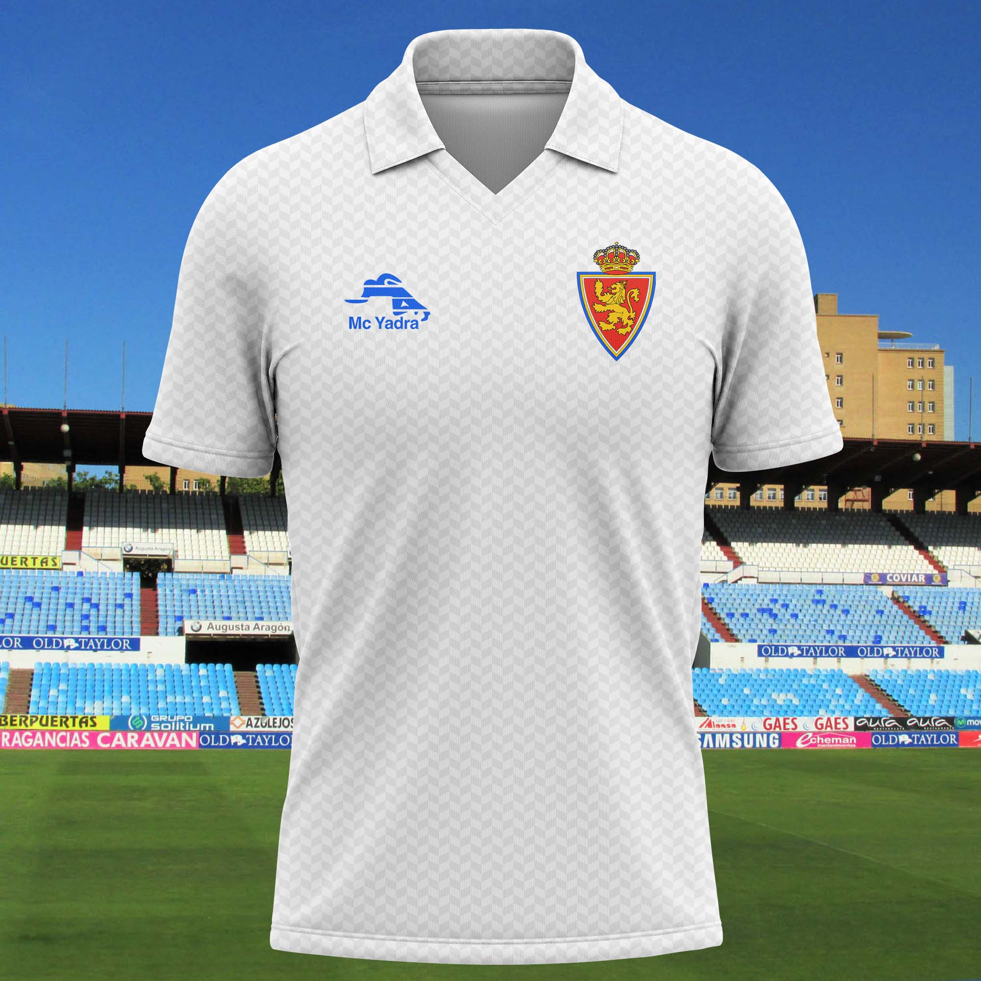 Real Zaragoza CD 1991-92 Home Kit Retro Shirt PT74102