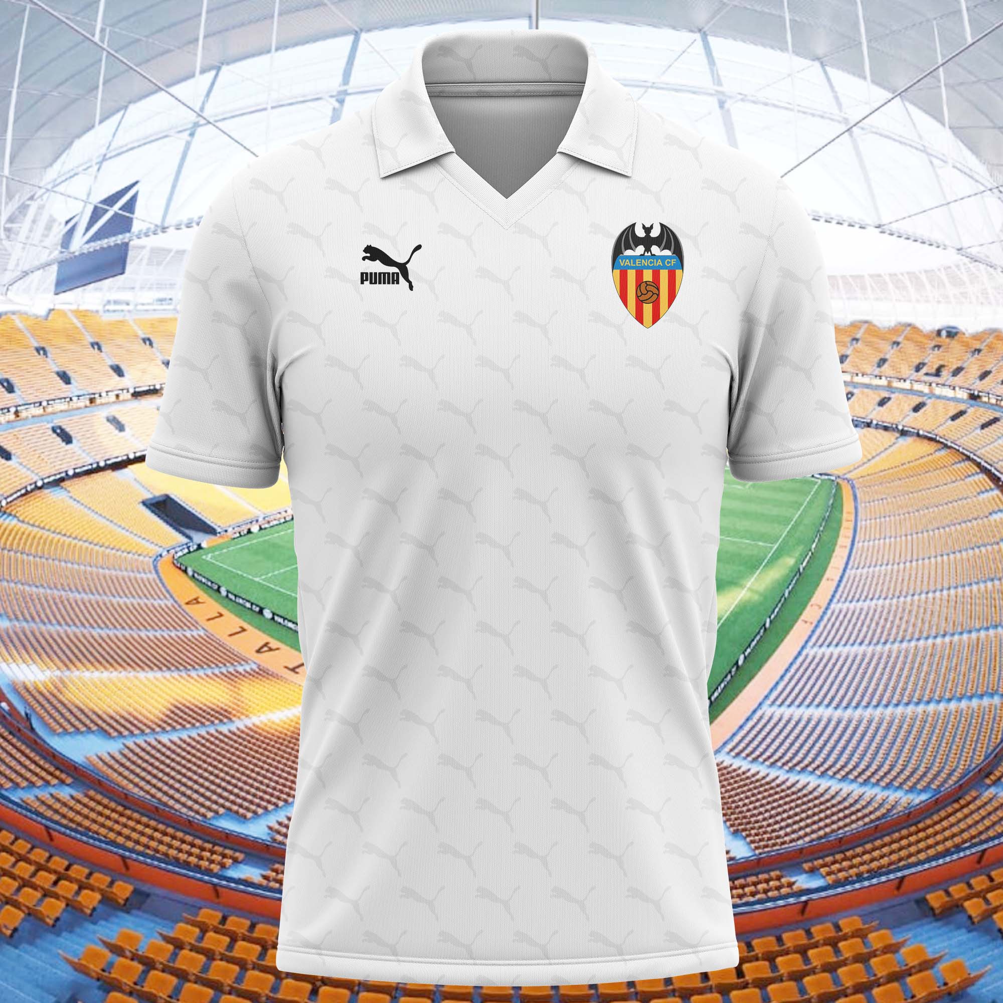 Valencia CF 1991-92 Home Kit Retro Shirt PT74105