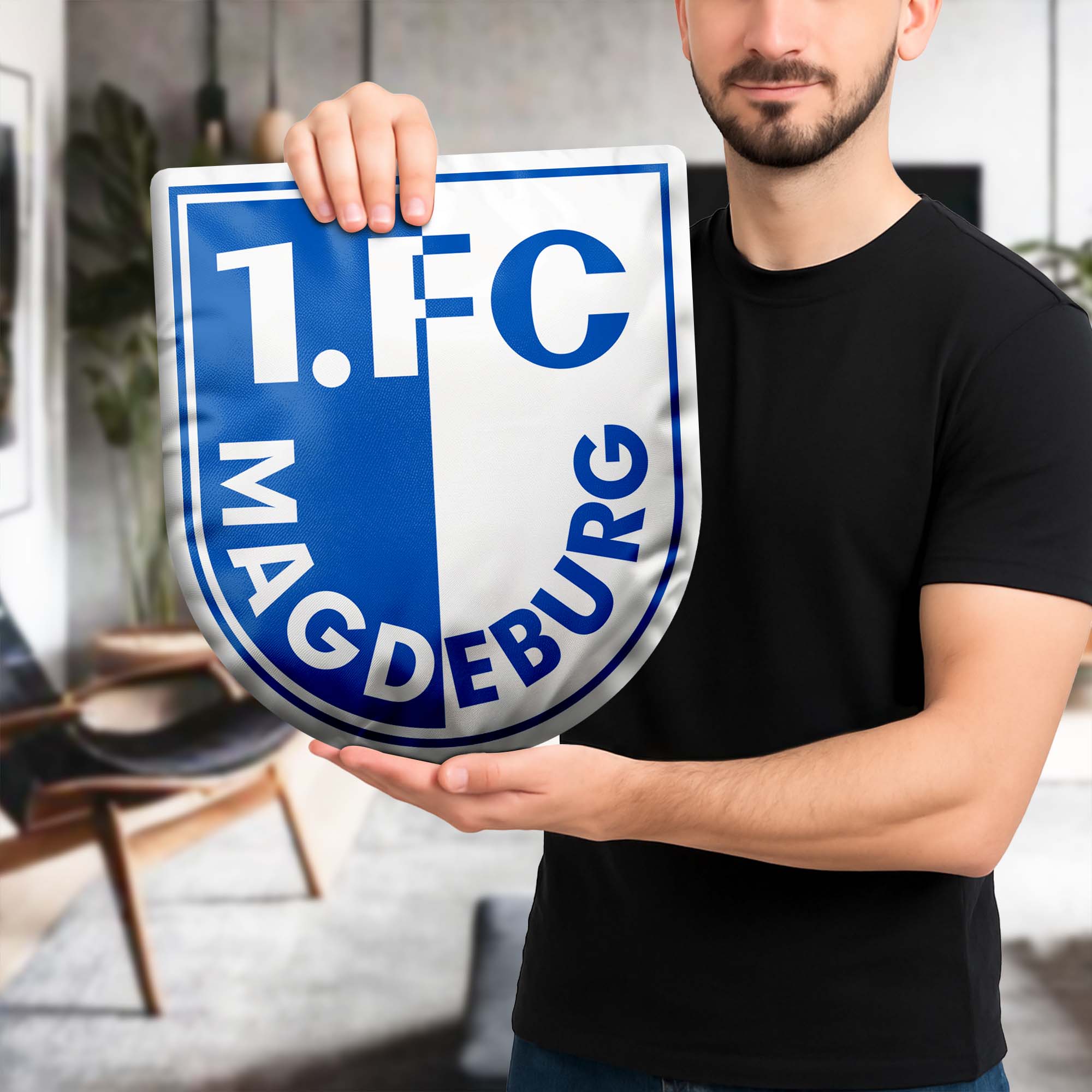 1. FC Magdeburg Shaped Pillow (1 Side Print) PT74163