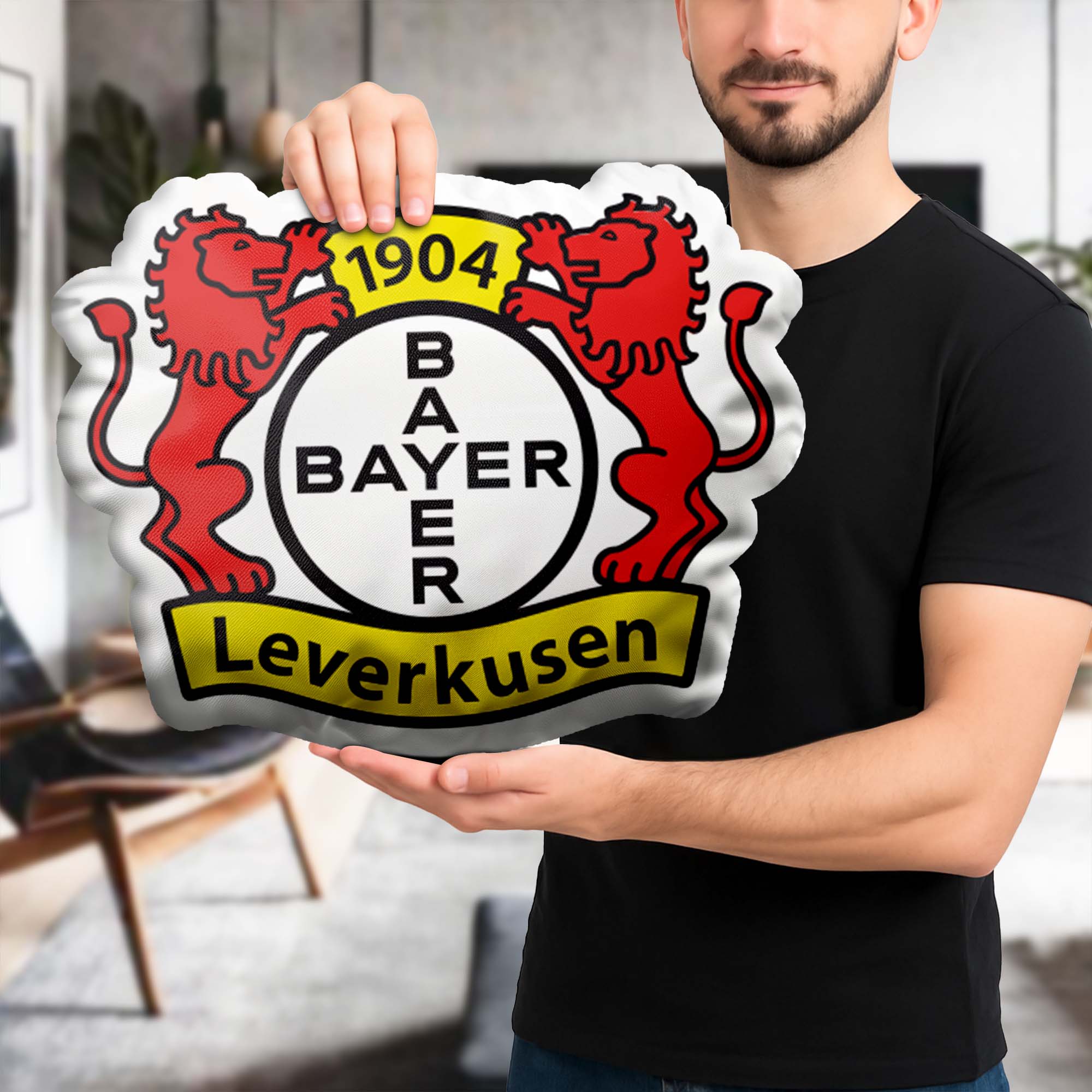 Bayer 04 Leverkusen Shaped Pillow (1 Side Print) PT74148