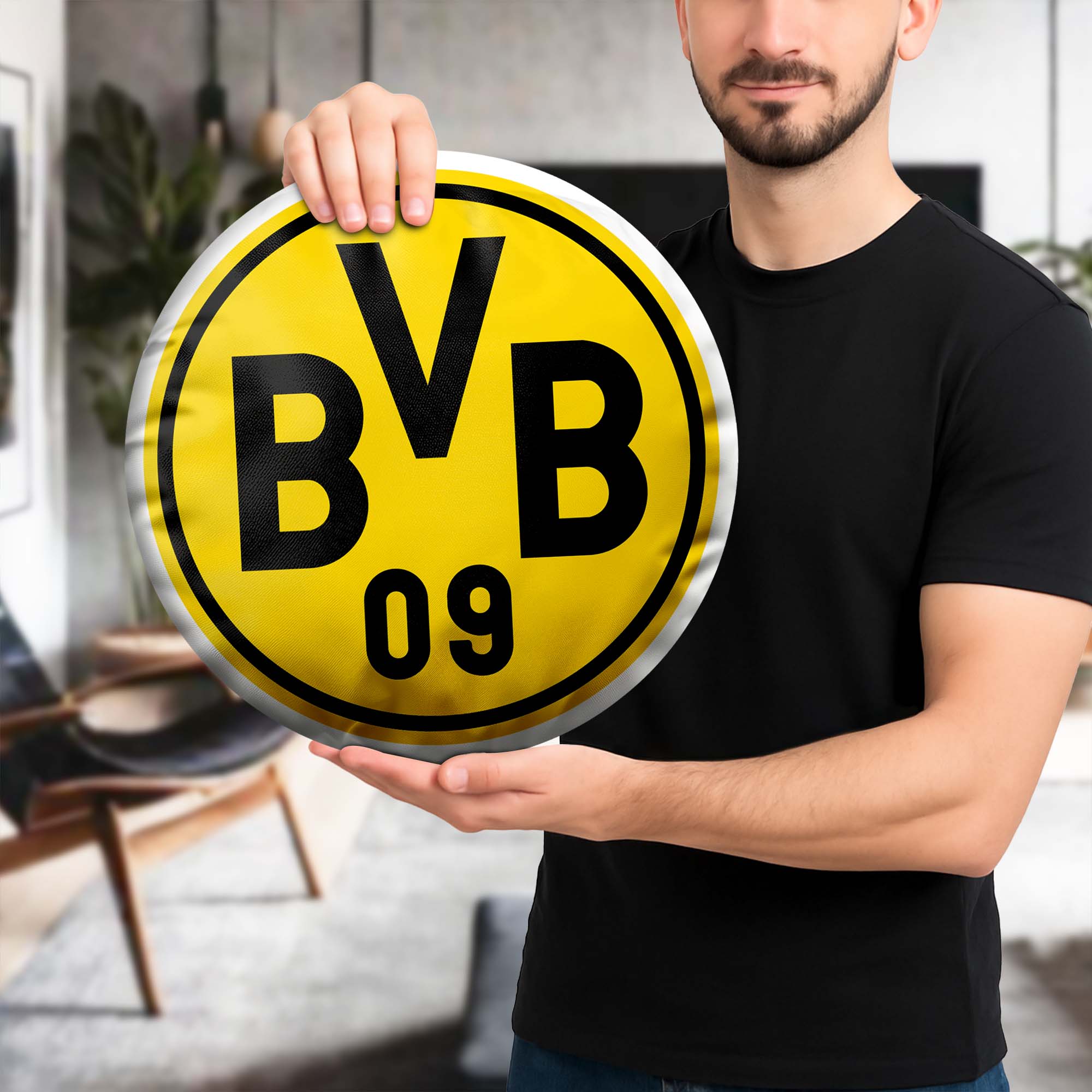 Borussia Dortmund Shaped Pillow (1 Side Print) PT74149