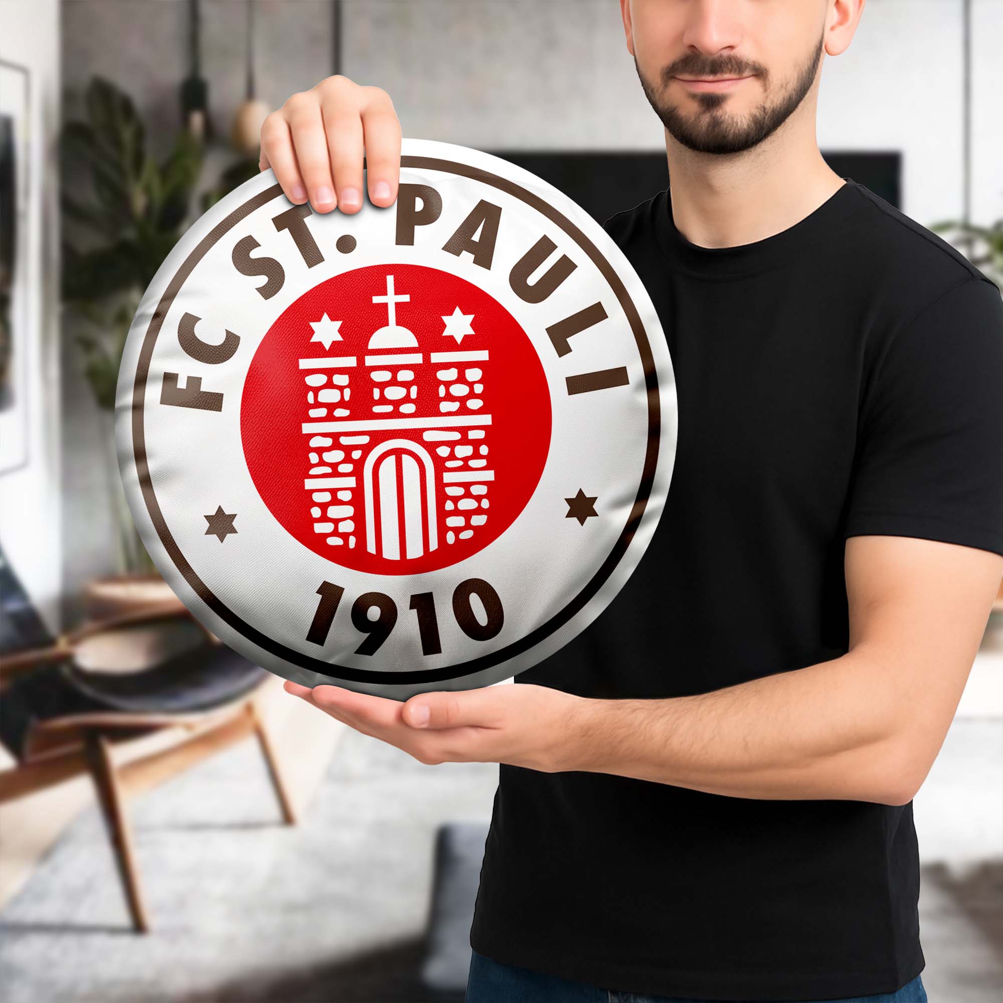 FC St. Pauli Shaped Pillow (1 Side Print) PT74154
