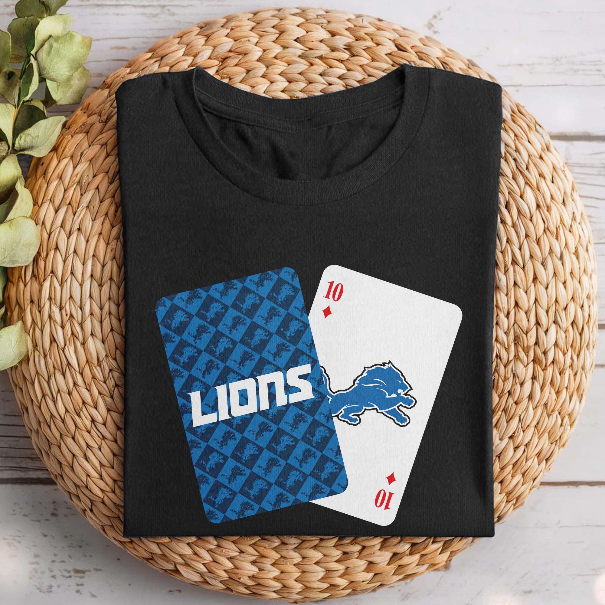 Detroit Lions T-shirt NFL Playing card PT74313