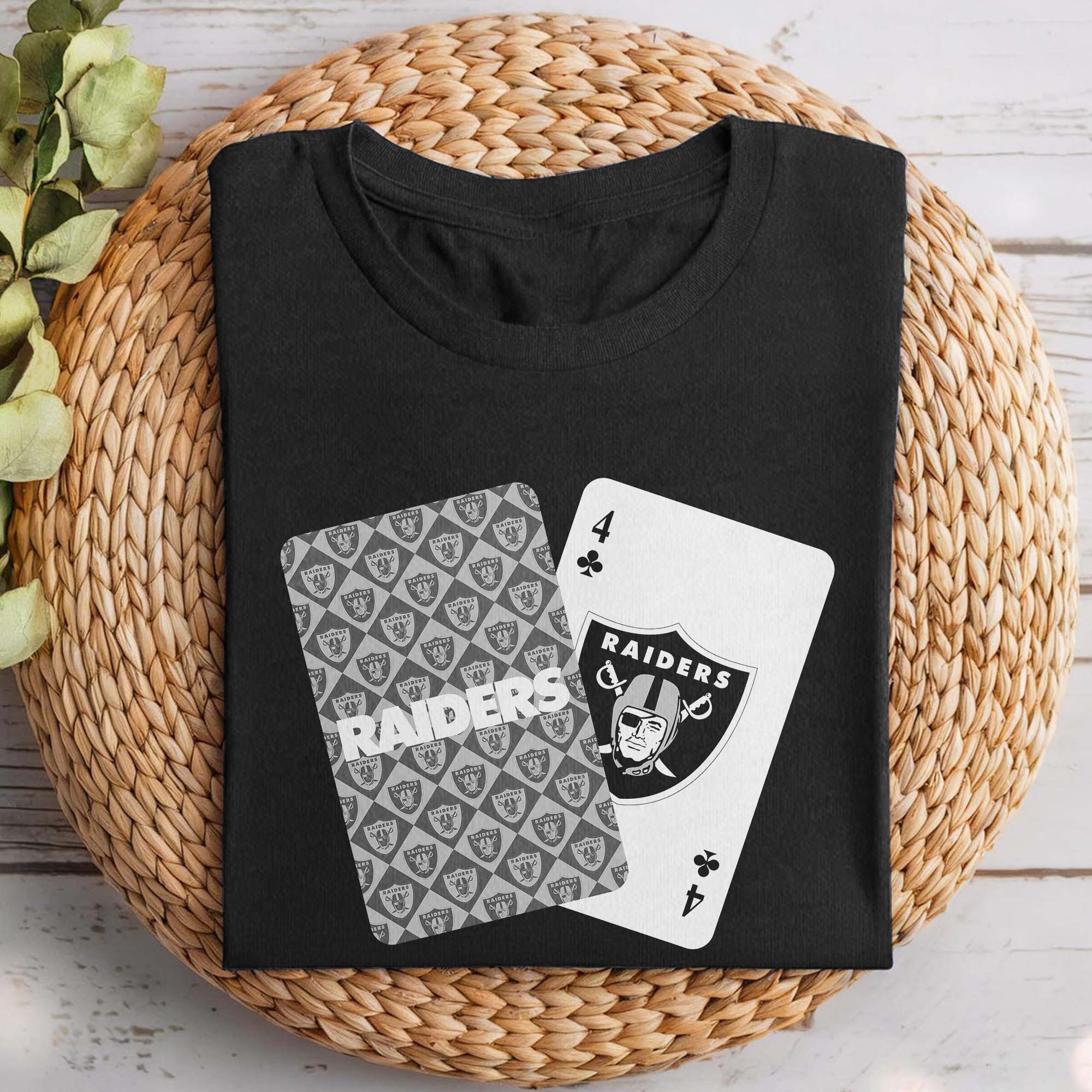 Las Vegas Raiders T-shirt NFL Playing card PT74319