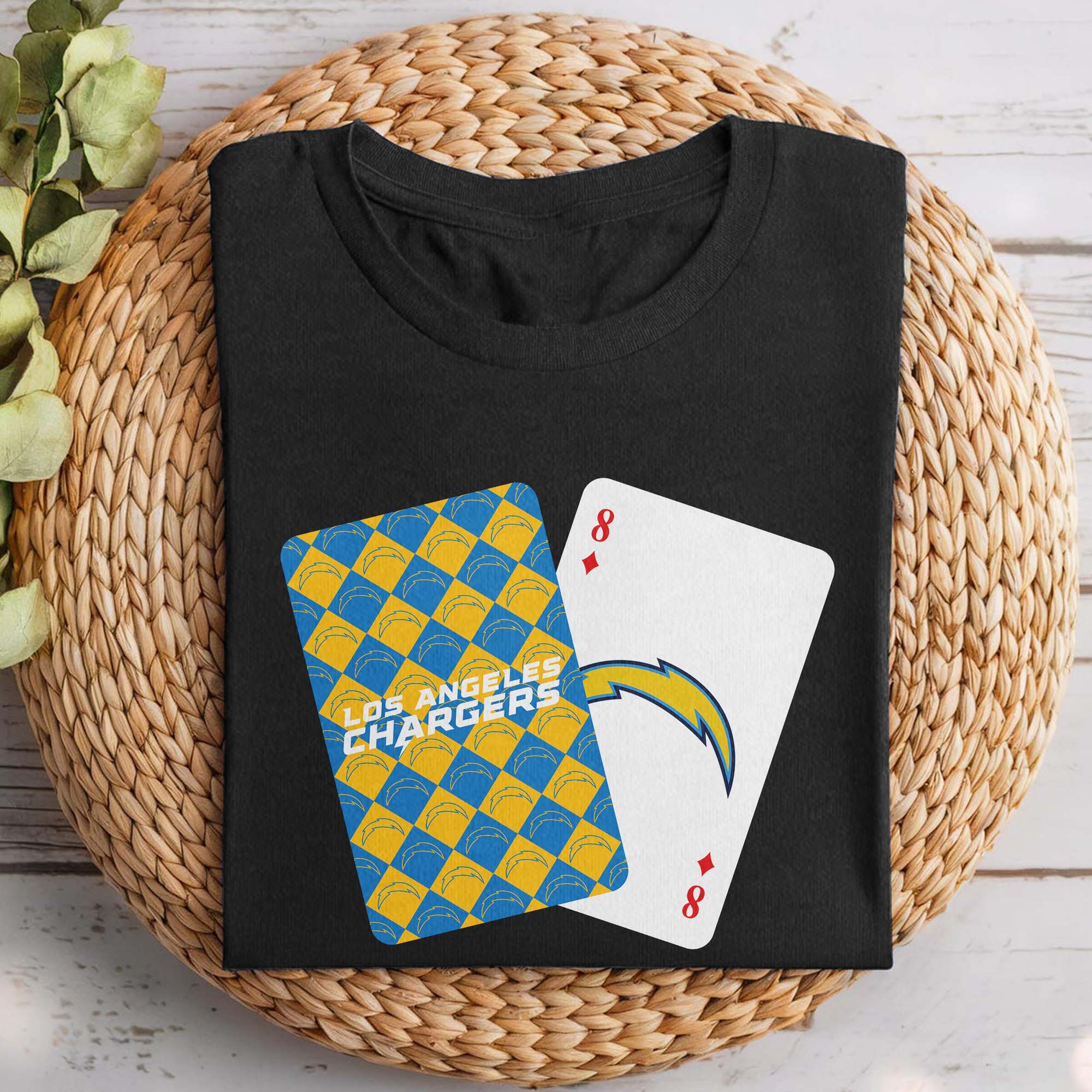 Los Angeles Chargers T-shirt NFL Playing card PT74320