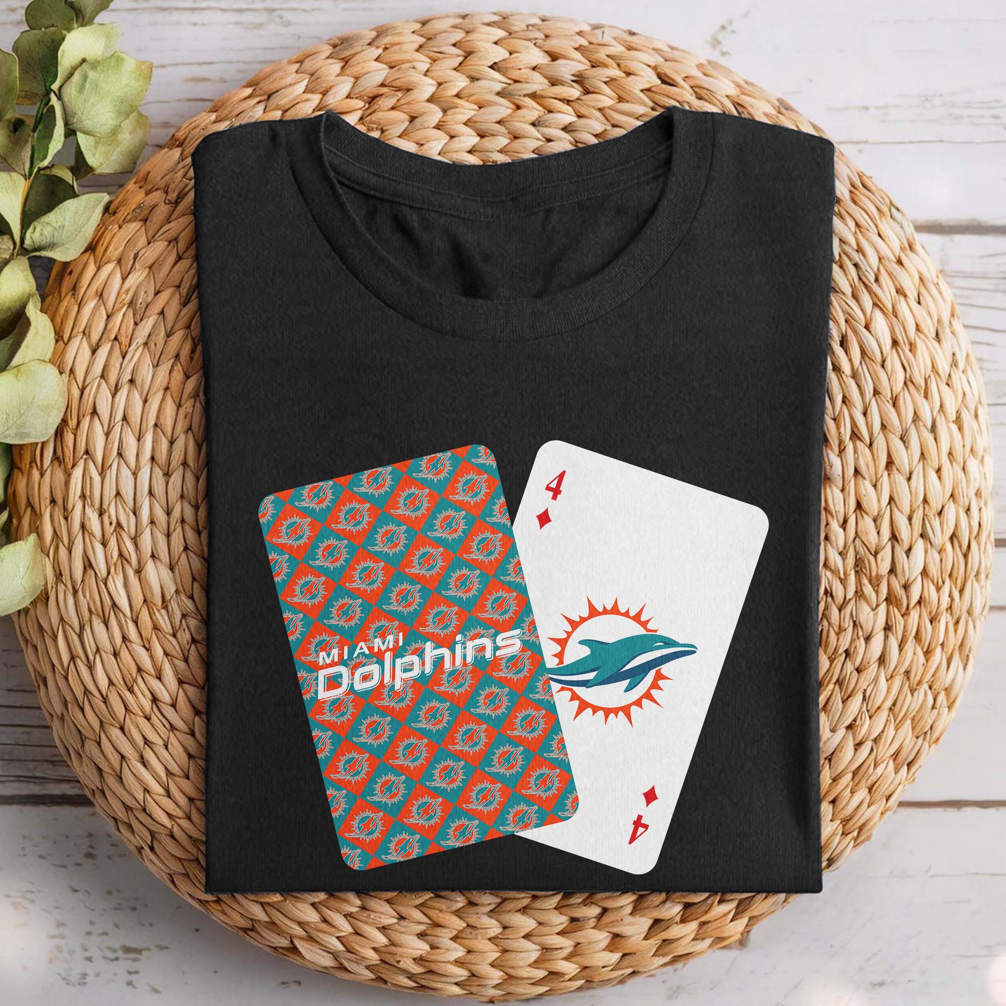 Miami Dolphins T-shirt NFL Playing card PT74322