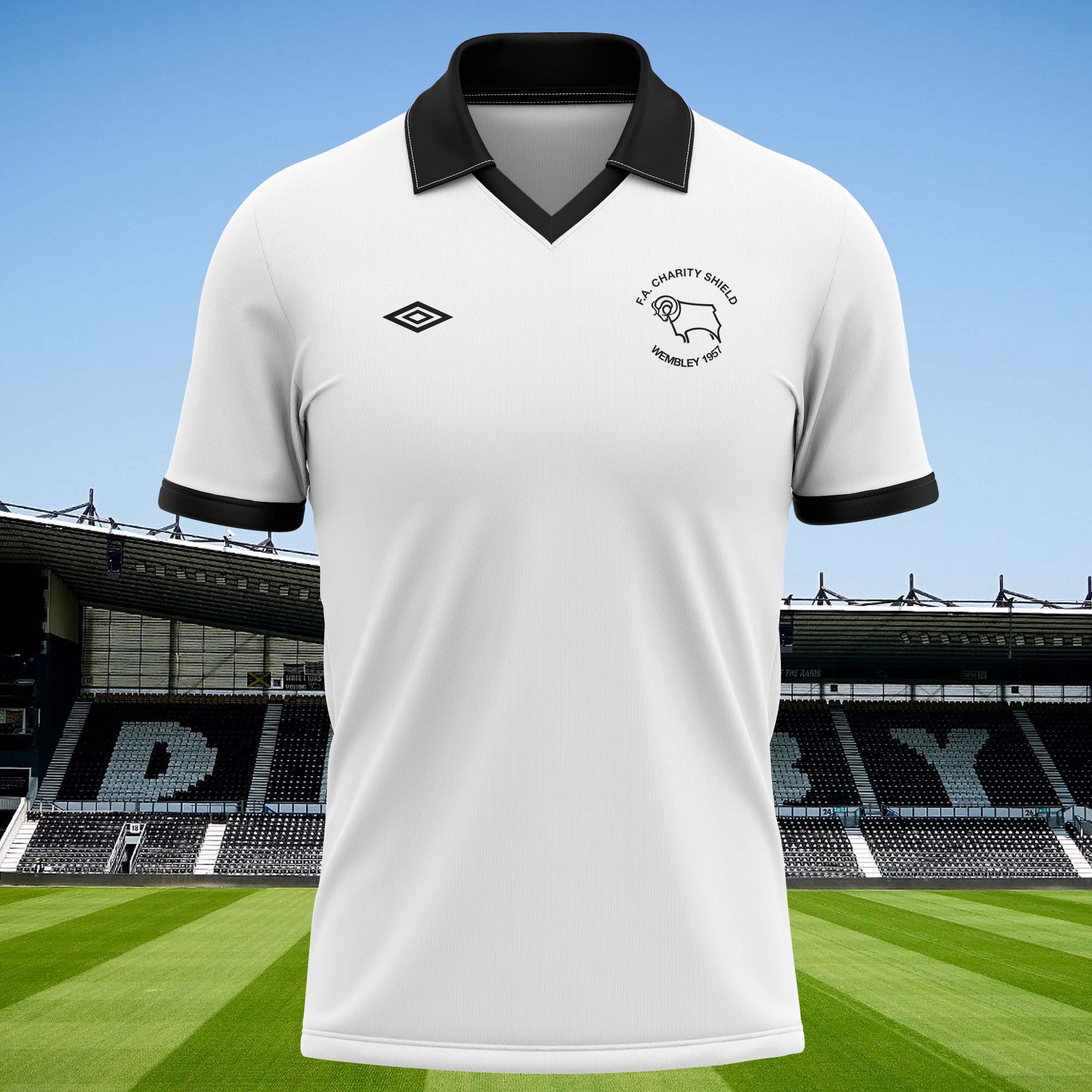 Derby County 1975-76 Home Kit Retro Shirt PT74452