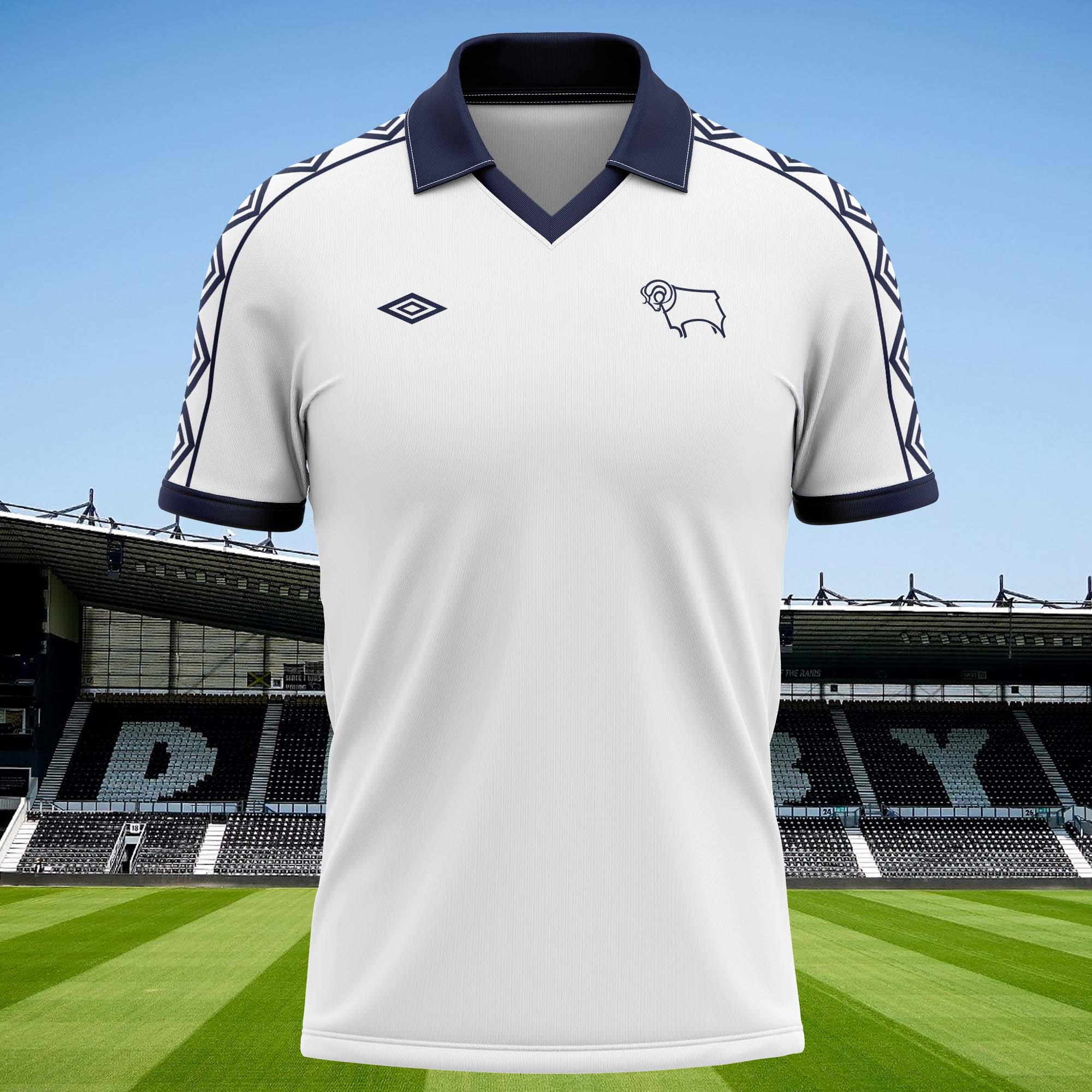 Derby County 1976-77 Home Kit Retro Shirt PT74453