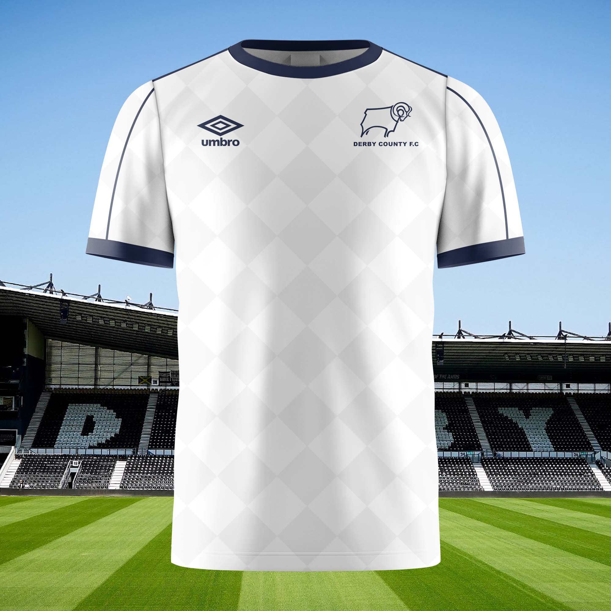 Derby County 1987-88 Home Kit Retro Shirt PT74458