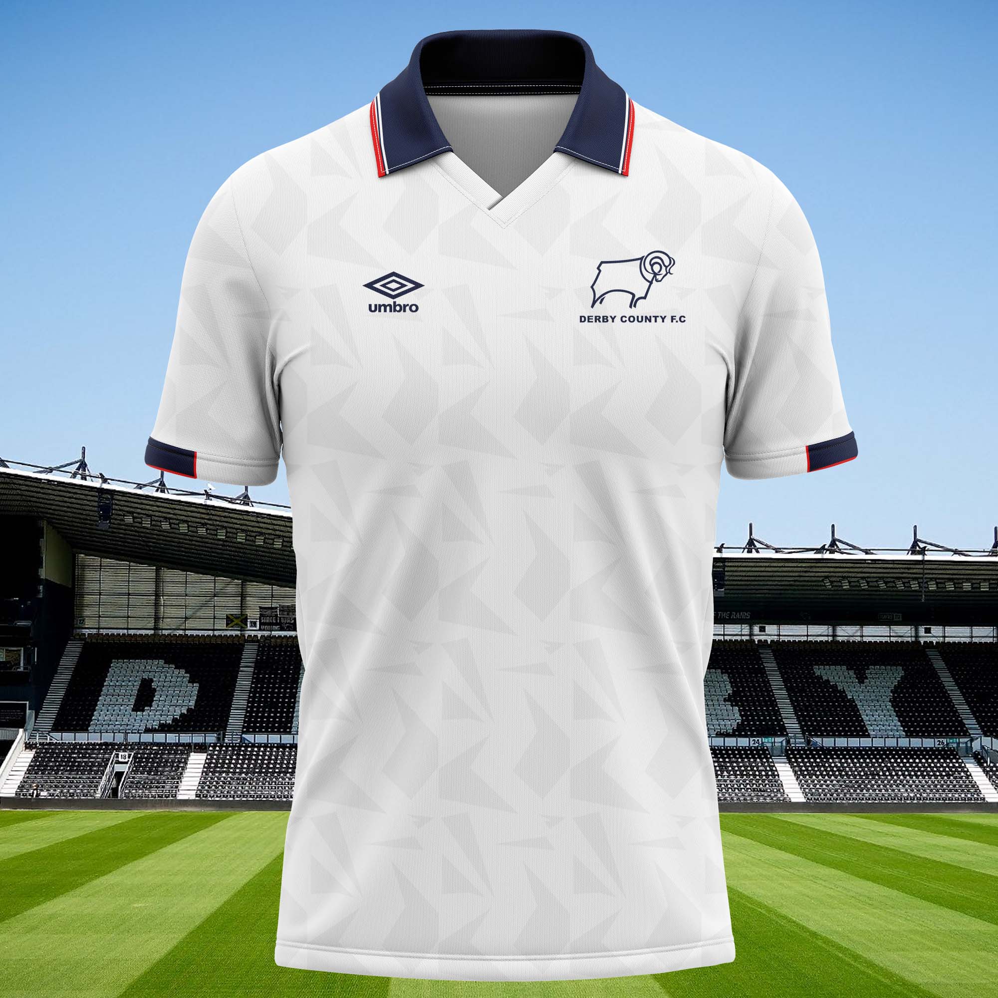 Derby County 1989-90 Home Kit Retro Shirt PT74459