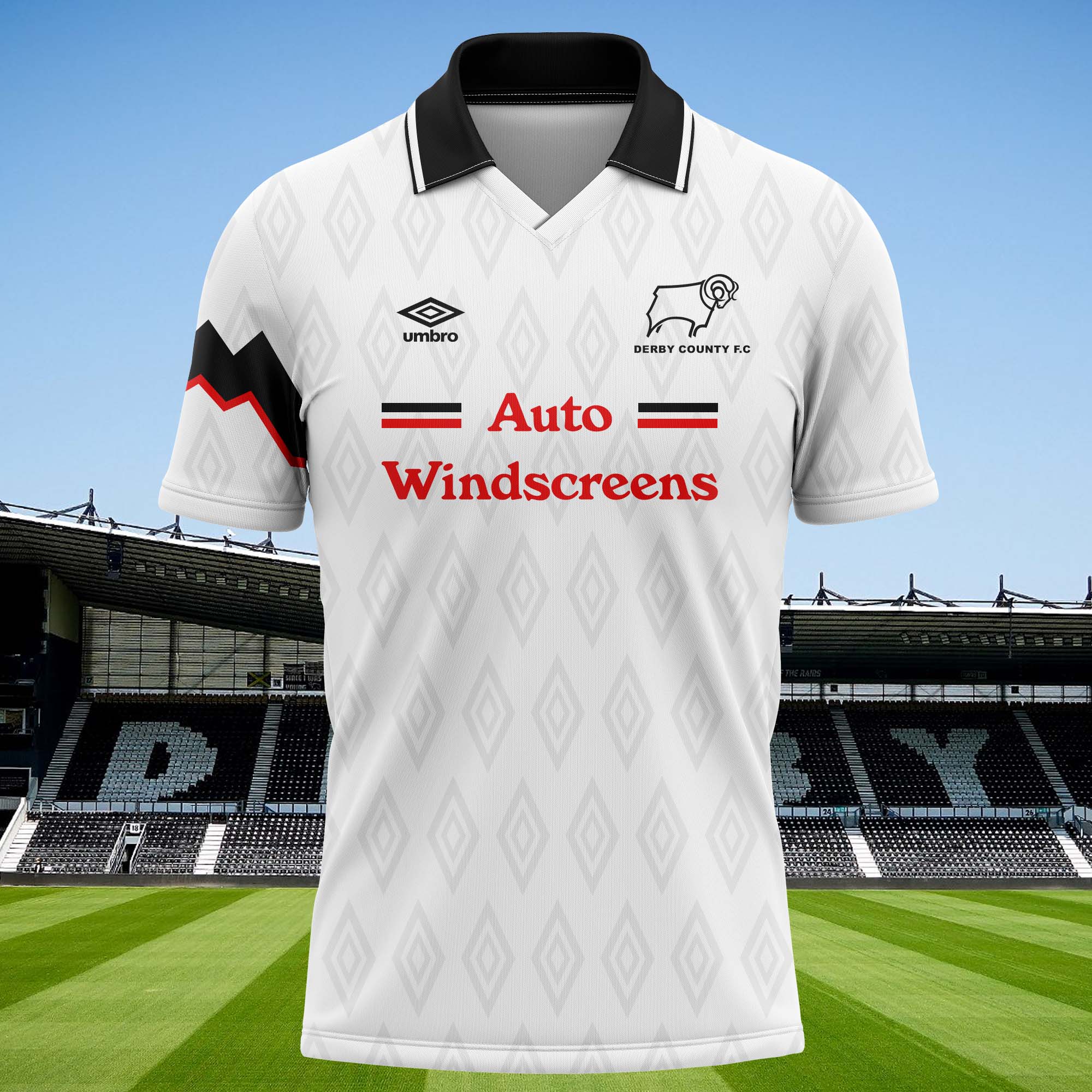 Derby County 1992-93 Home Kit Retro Shirt PT74461