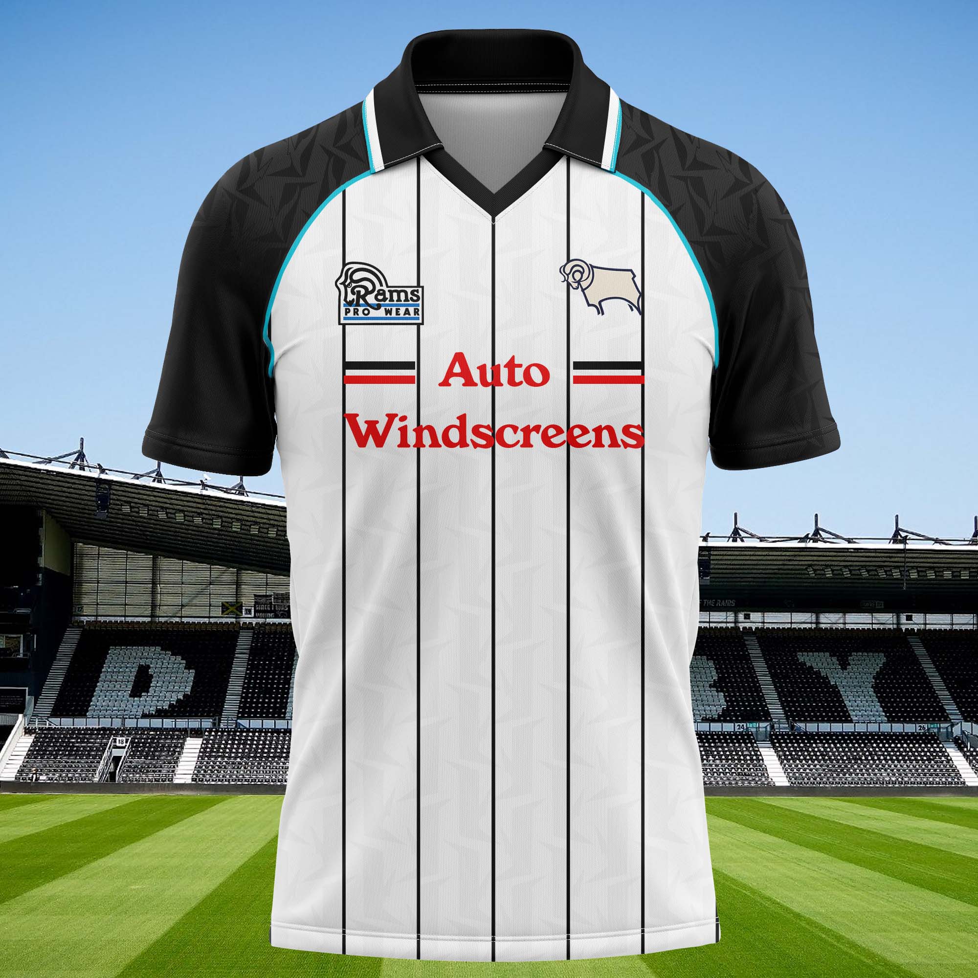 Derby County 1994-95 Home Kit Retro Shirt PT74463