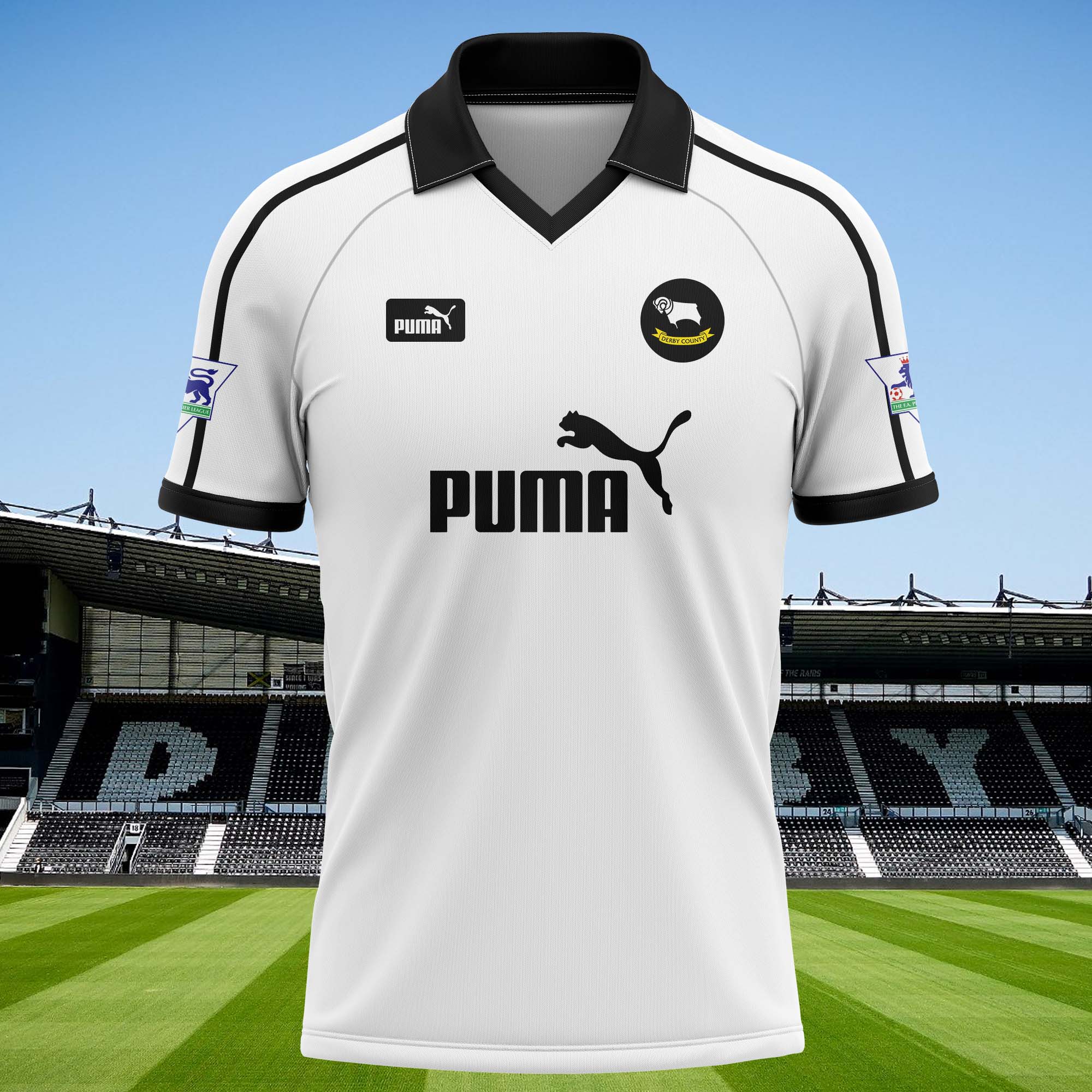 Derby County 1997-98 Home Kit Retro Shirt PT74465