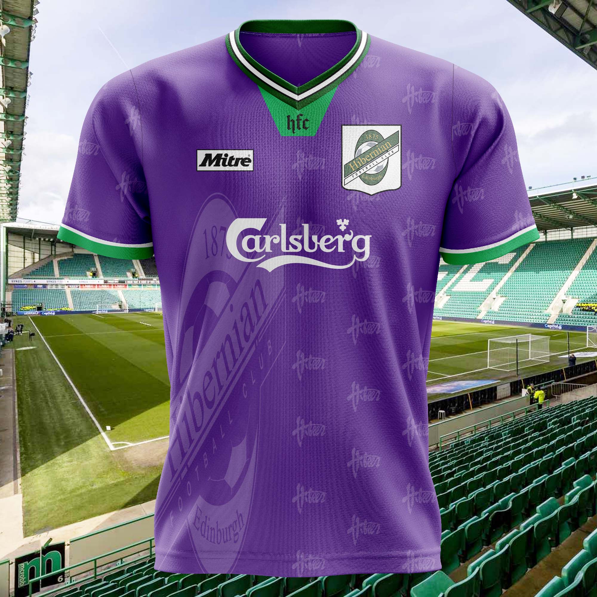 Hibernian 1996-97 Away Kit Retro Shirt PT74442