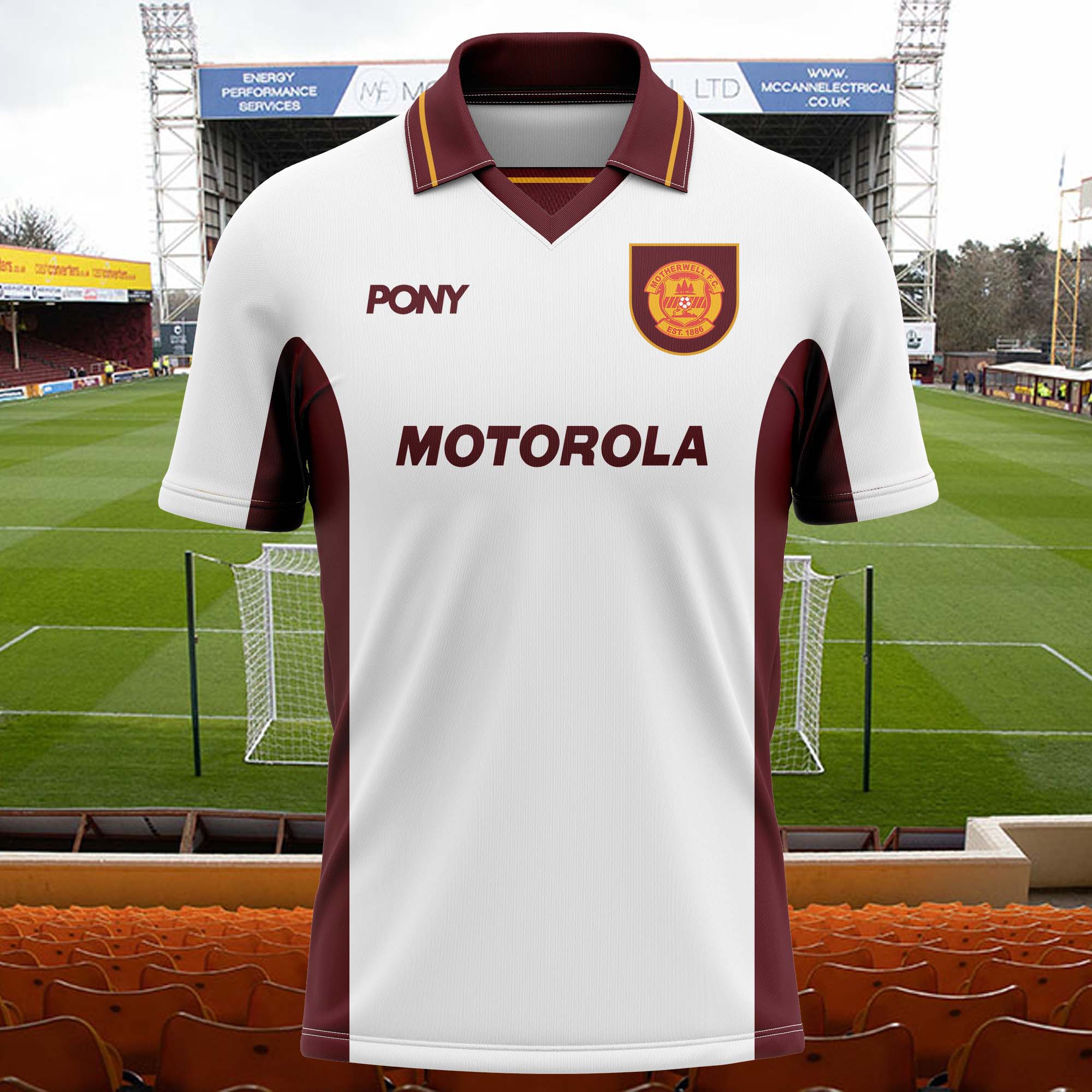 Motherwell 1996-97 Away Kit Retro Shirt PT74446