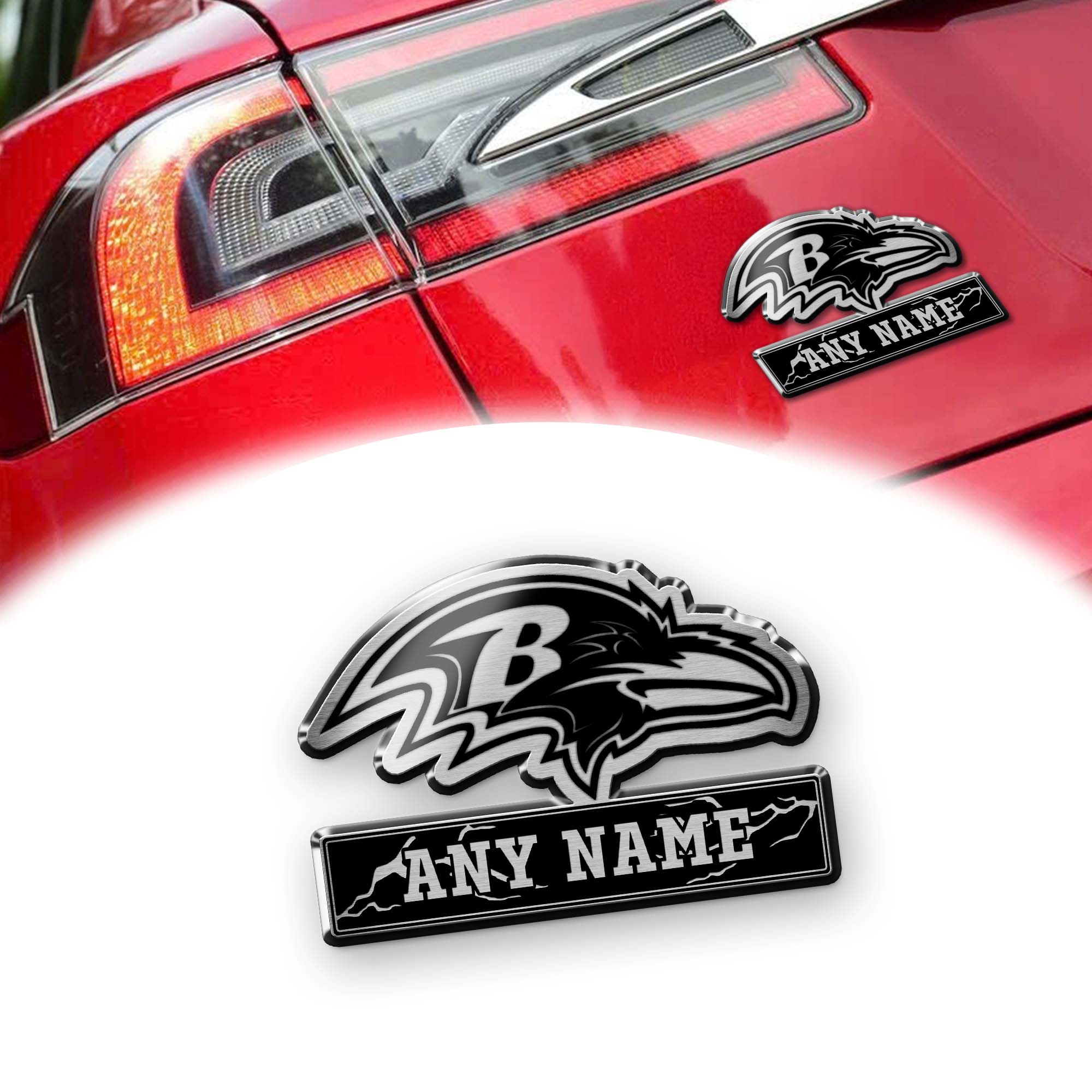 Baltimore Ravens Laser Engraved Car PT74529