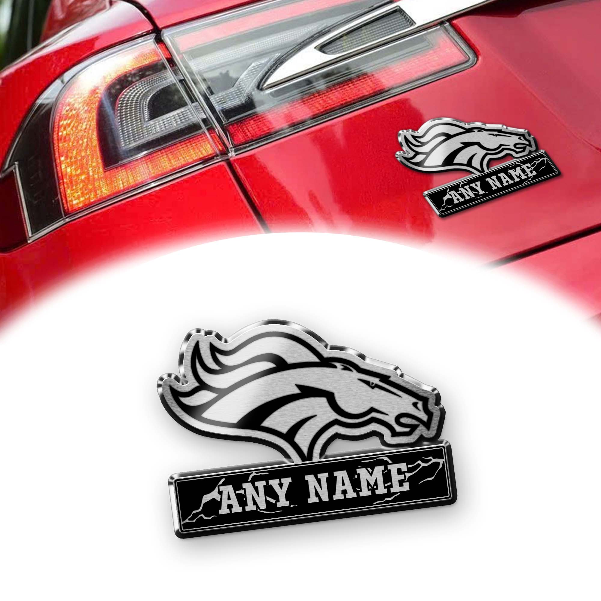 Denver Broncos Laser Engraved Car PT74536