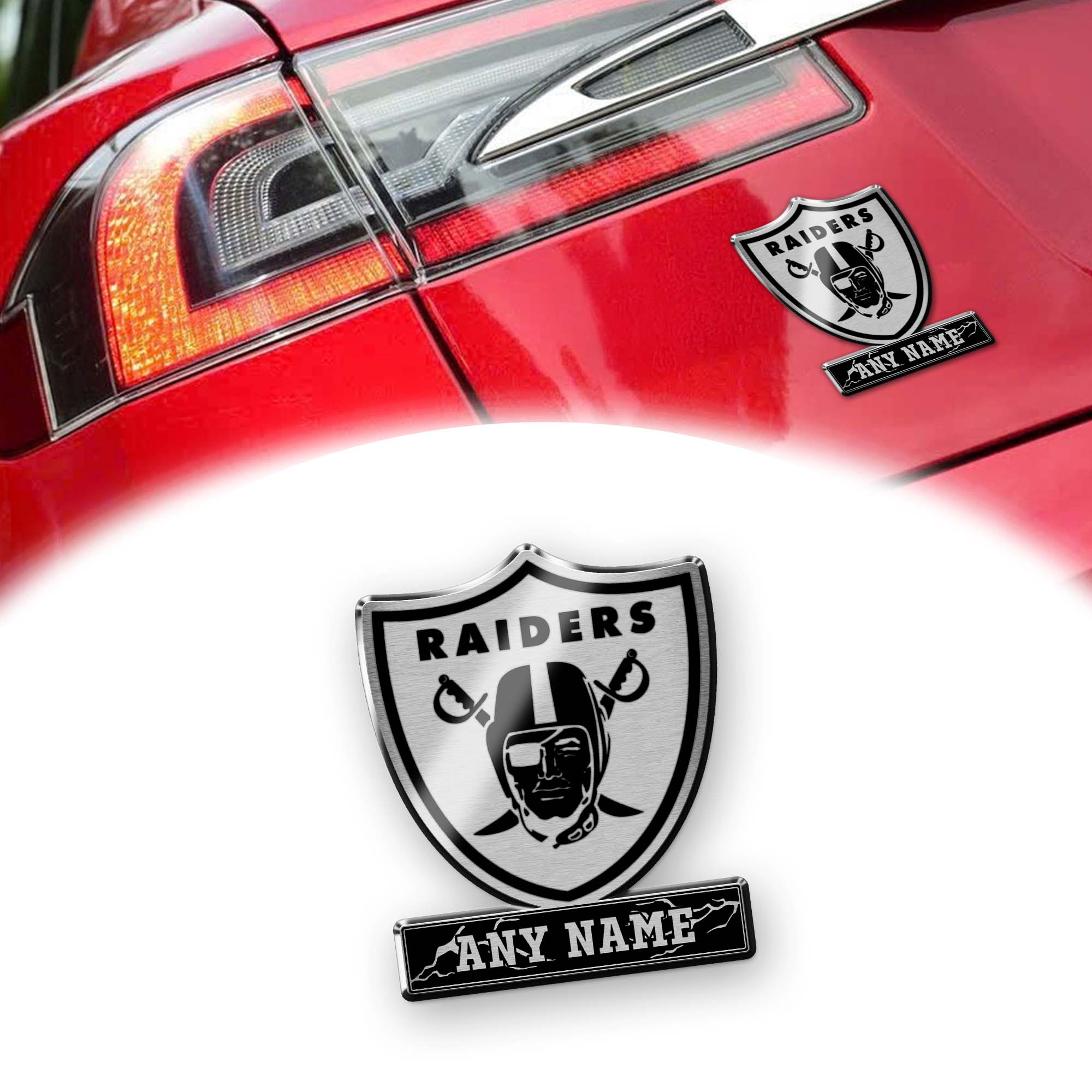Las Vegas Raiders Laser Engraved Car PT74544