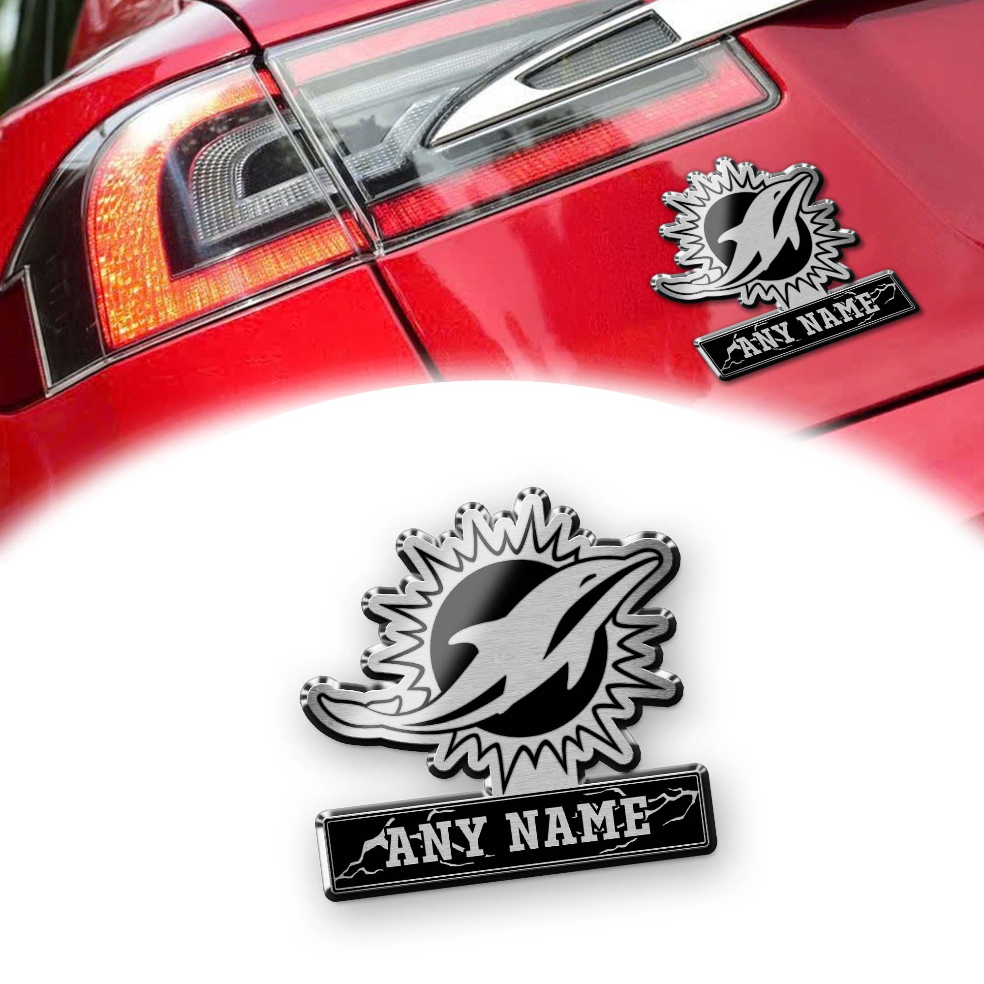 Miami Dolphins Laser Engraved Car PT74547