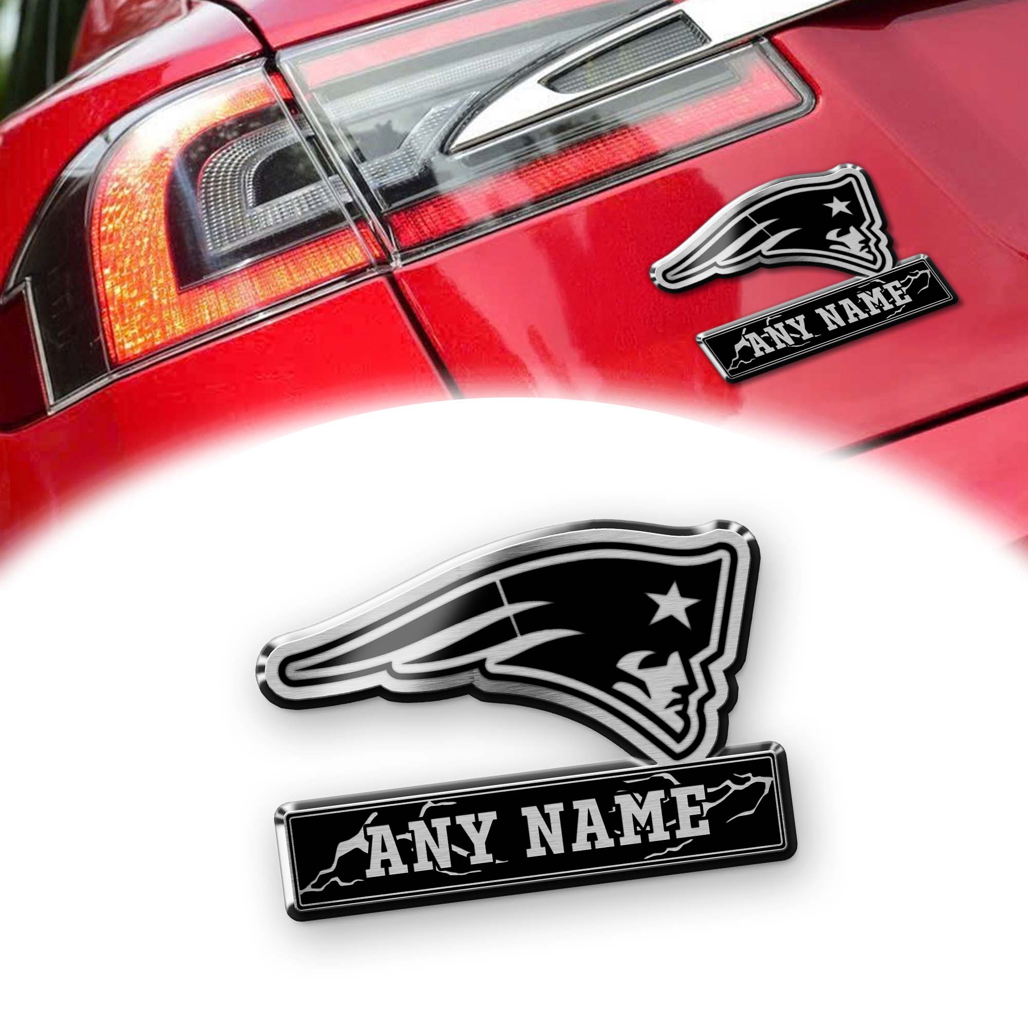 New England Patriots Laser Engraved Car PT74549