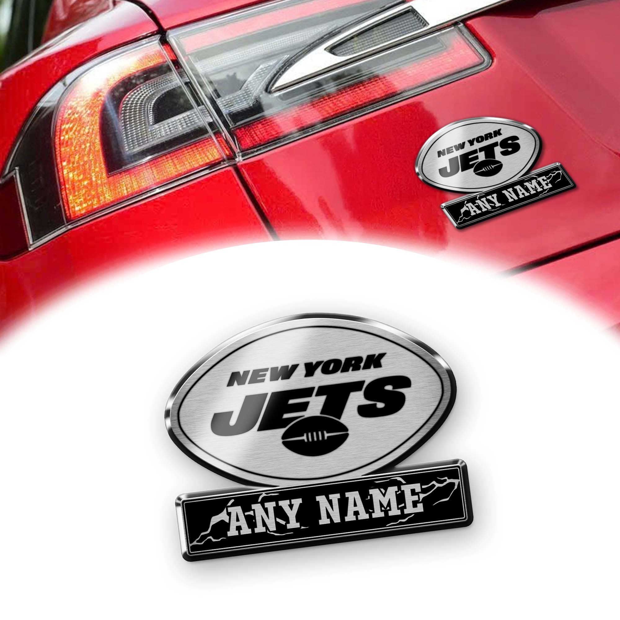 New York Jets Laser Engraved Car PT74552