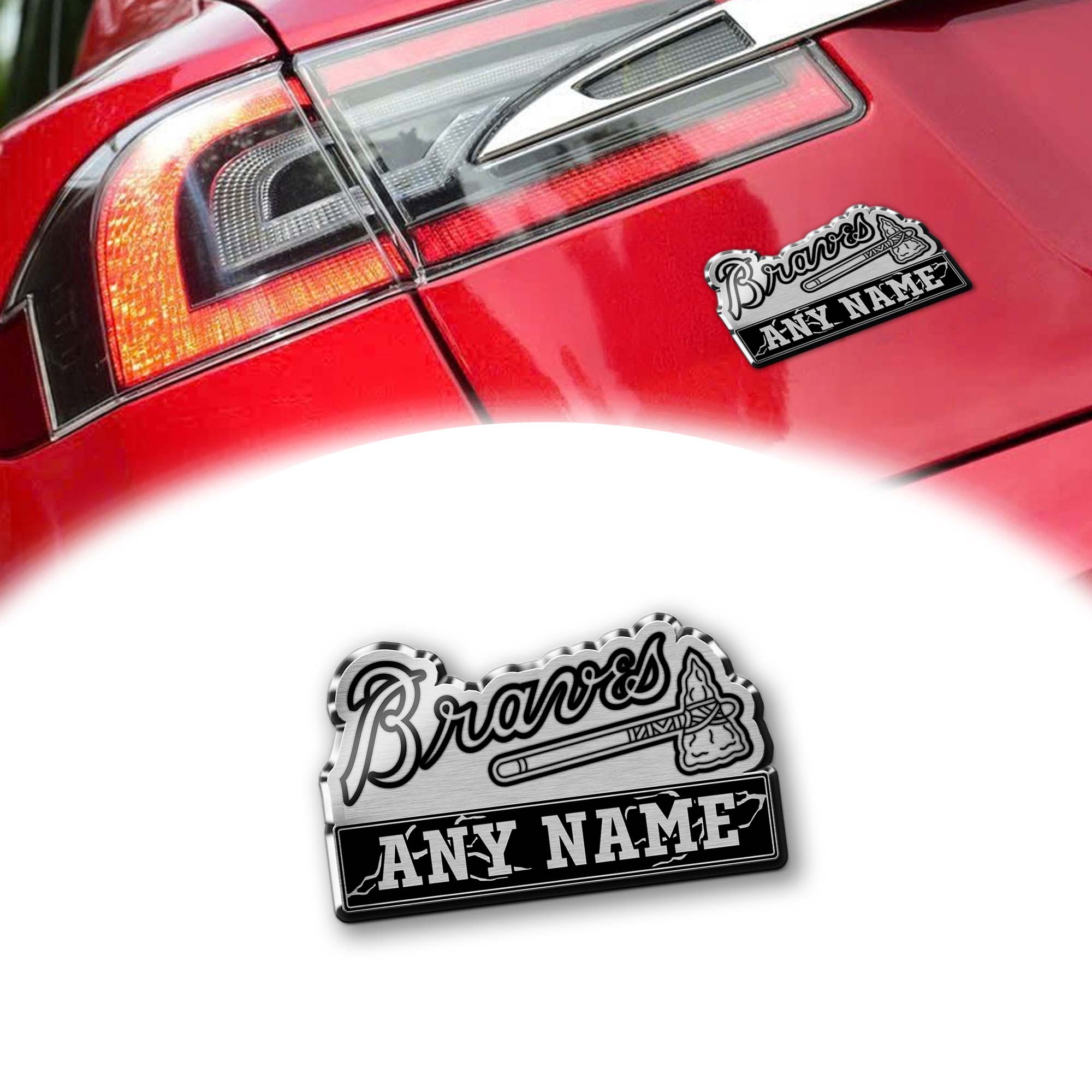 Atlanta Braves Laser Engraved Car PT74564
