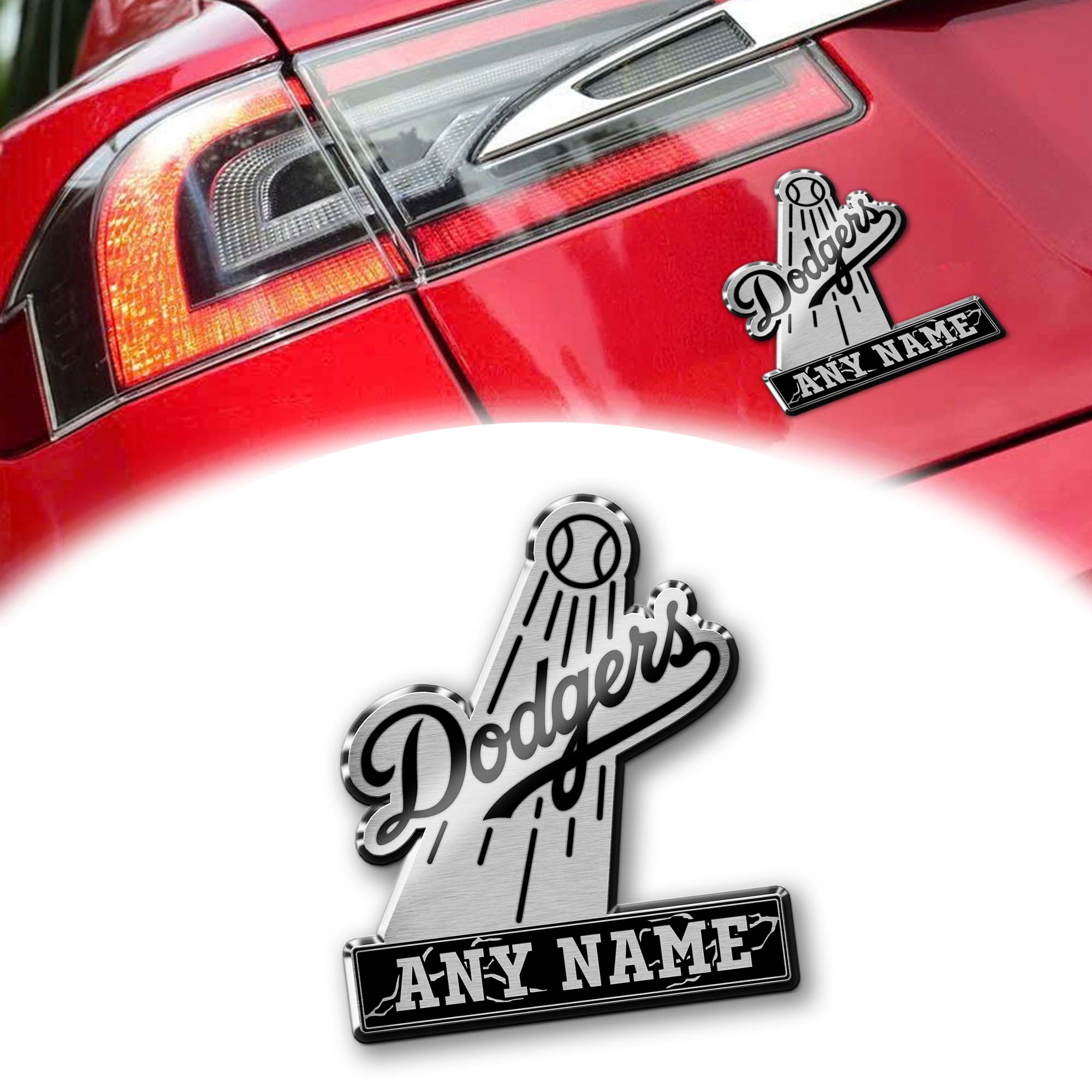 Los Angeles Dodgers Laser Engraved Car PT74576
