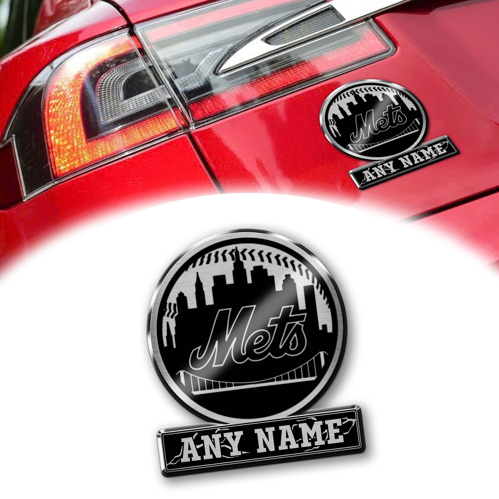New York Mets Laser Engraved Car PT74580