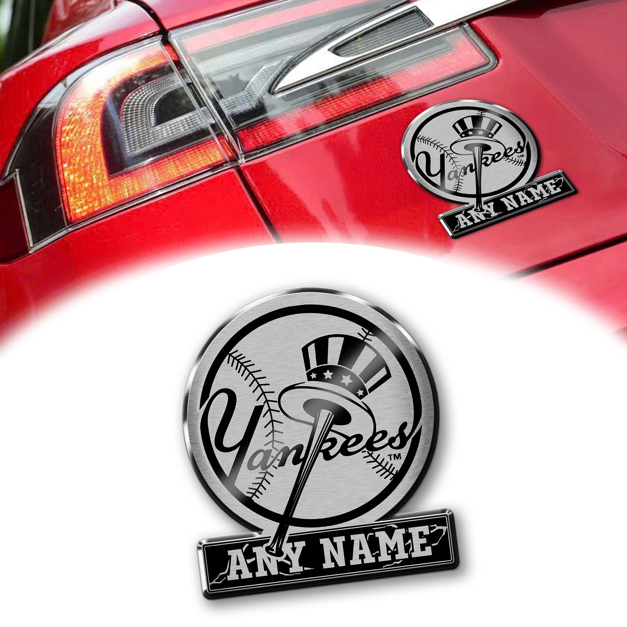 New York Yankees Laser Engraved Car PT74581