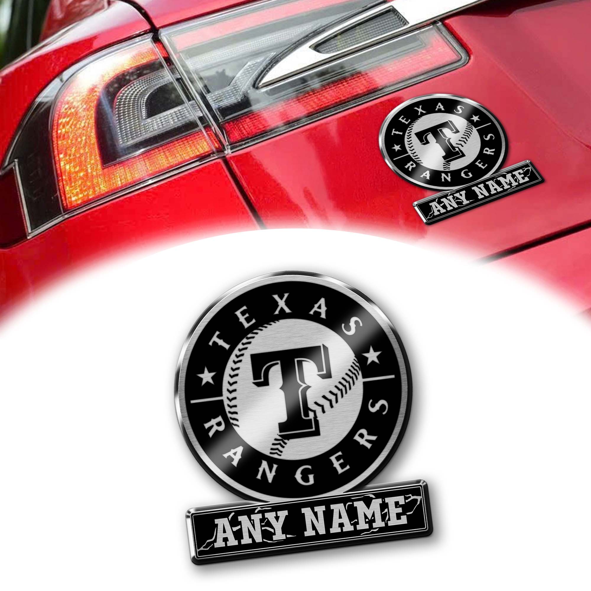 Texas Rangers Laser Engraved Car PT74589